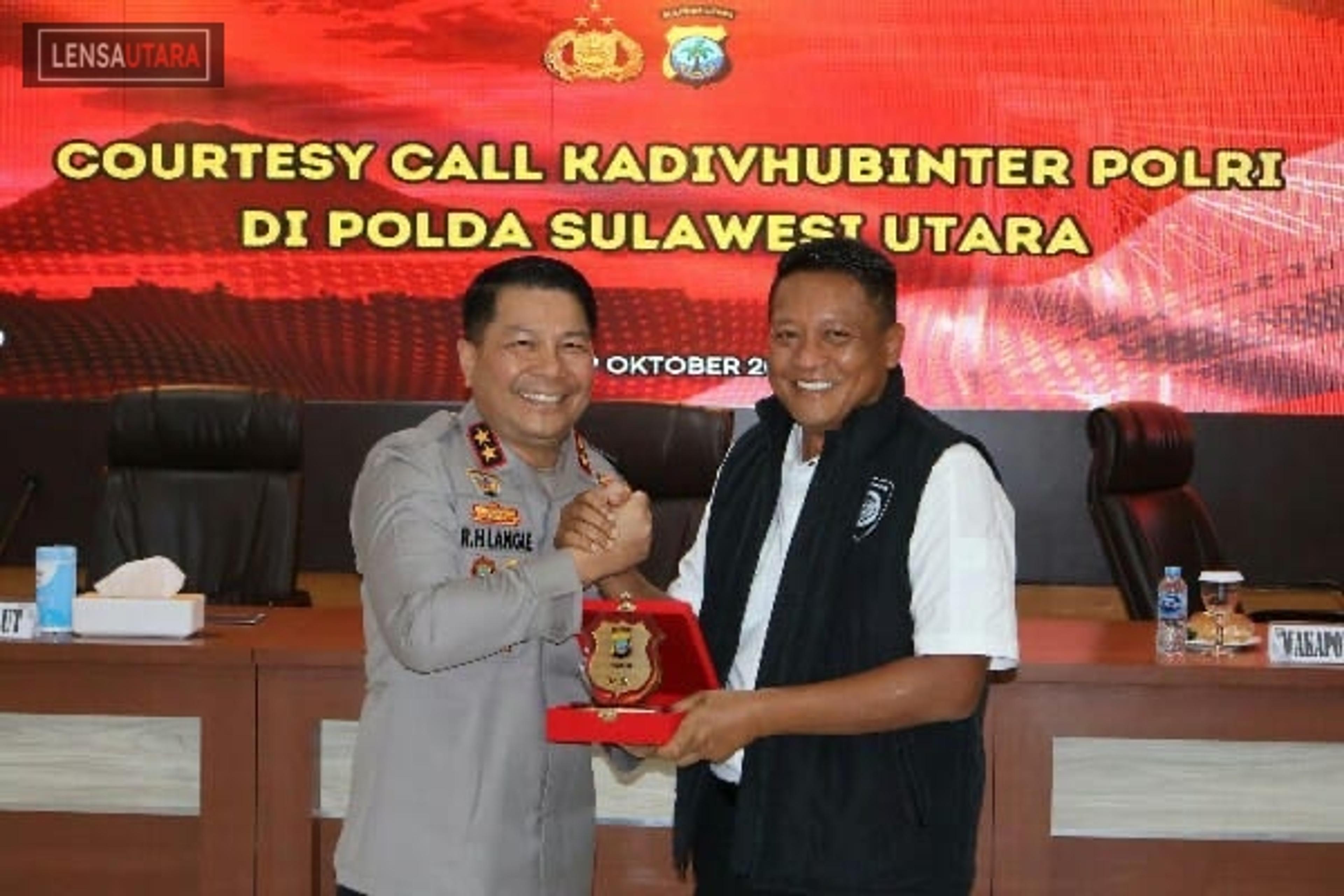 Kapolda Sulut Terima Kadiv Hubinter Polri, Bahas Pencegahan Transnasional Crime