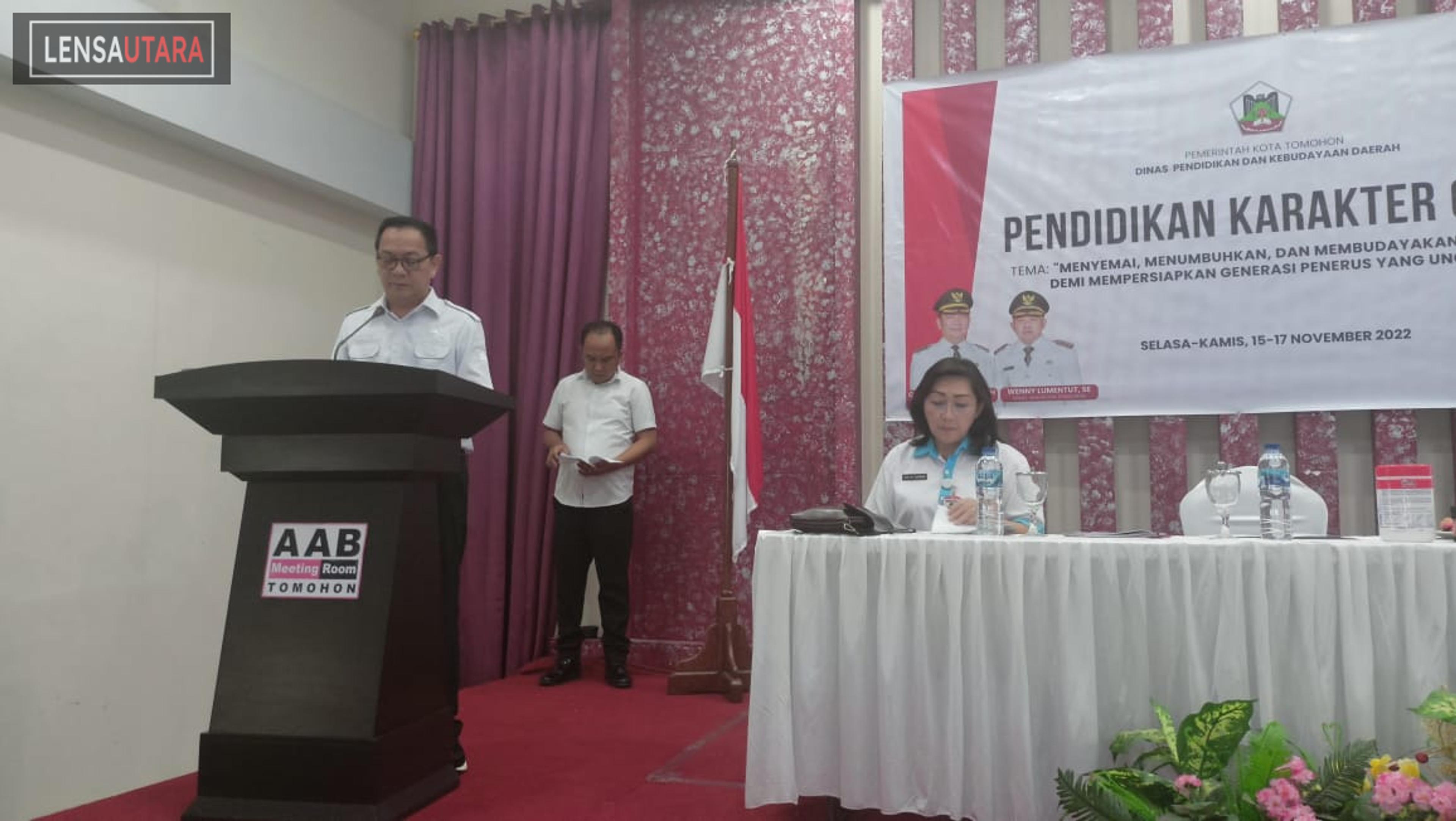 Hadapi Dinamika Masa Depan, Dinas Dikbud Tomohon Gelar Pendidikan Karakter Guru