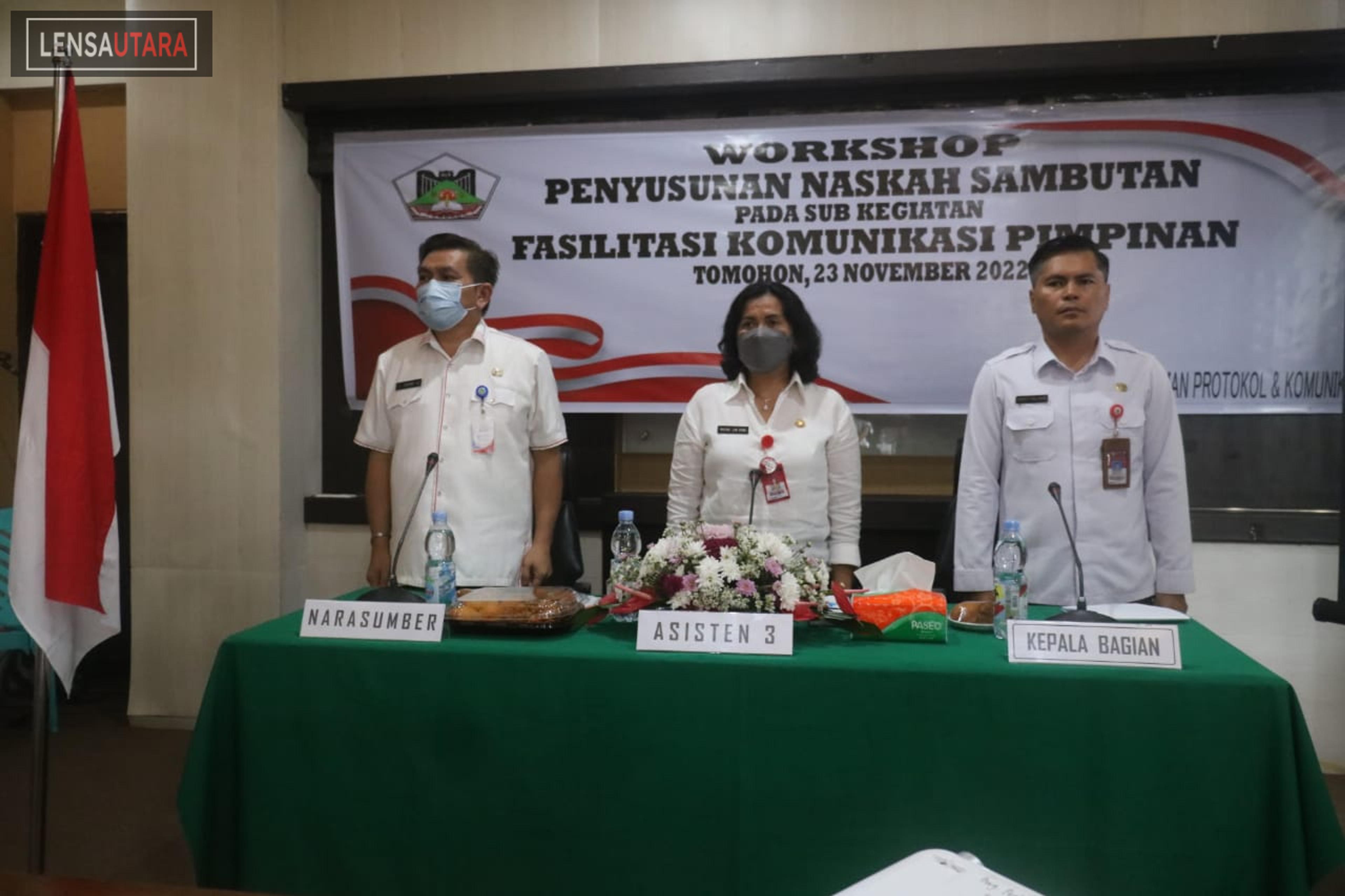 Pemkot Tomohon Gelar Workshop Penyusunan Naskah Sambutan