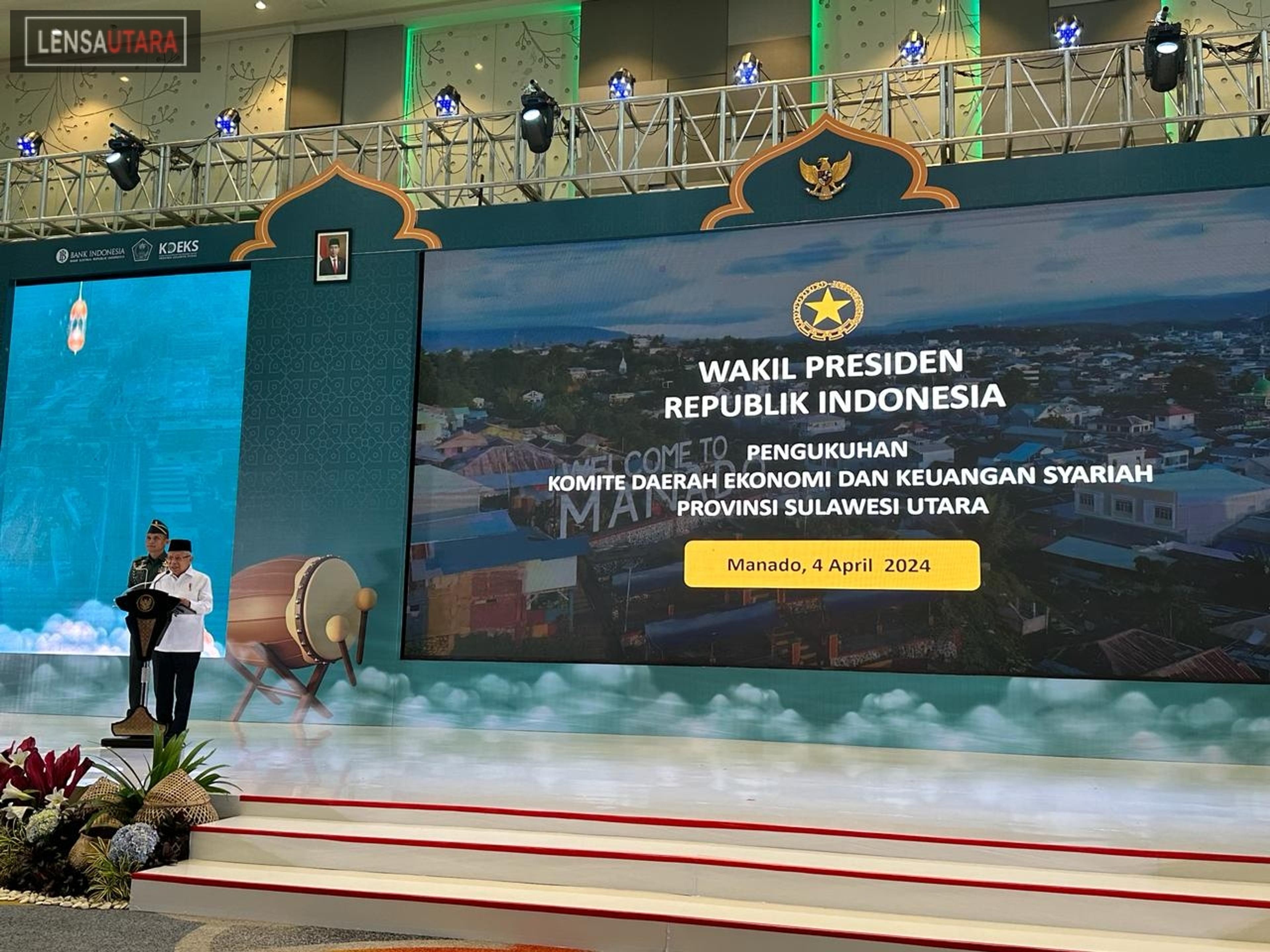 Wapres ke Manado Saksikan Pengukuhan Komite Daerah Ekonomi dan Keuangan Syariah