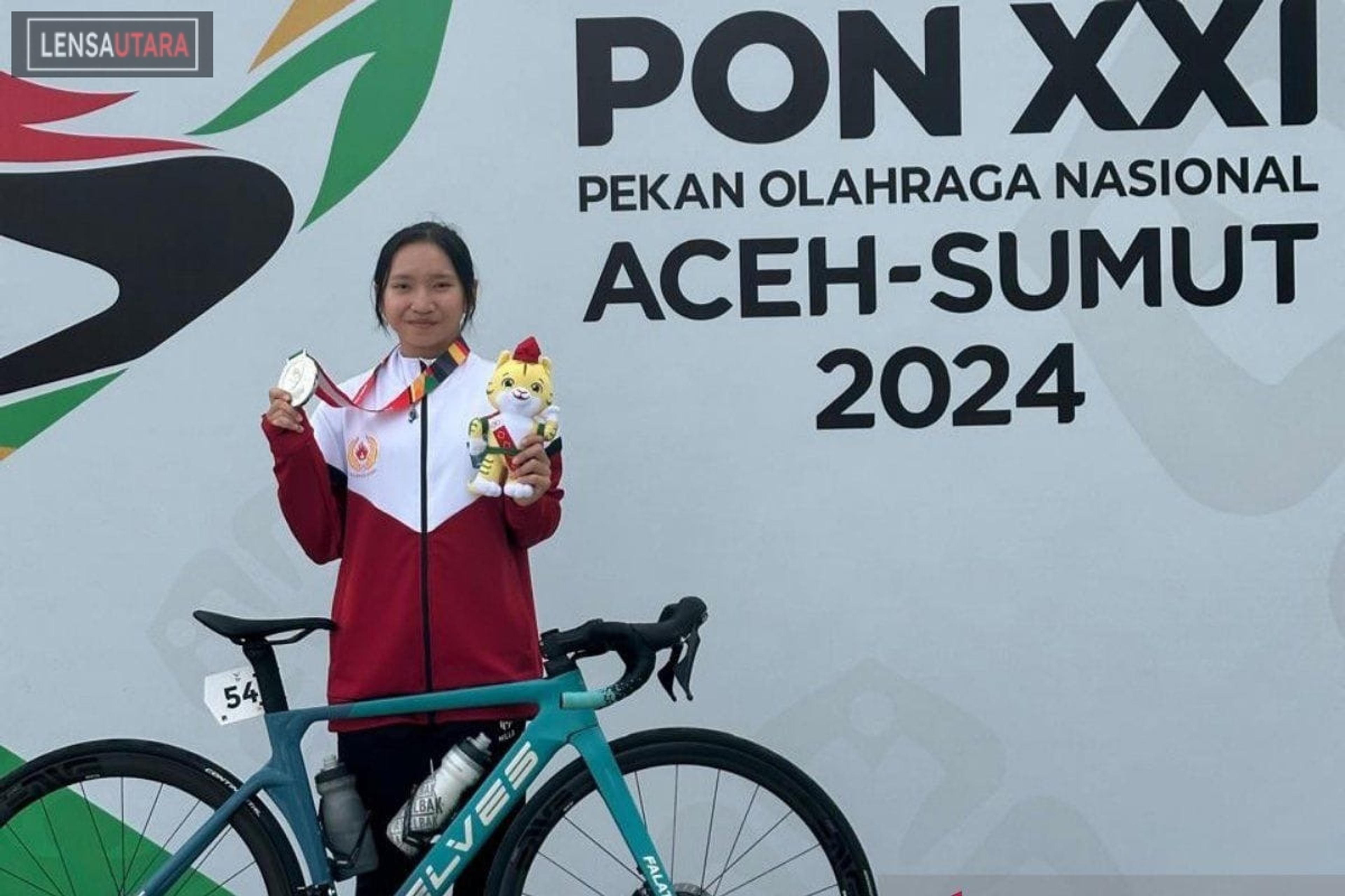 Atlet Sulut Jireh Waleleng Raih Medali Perak Balap Sepeda PON XXI
