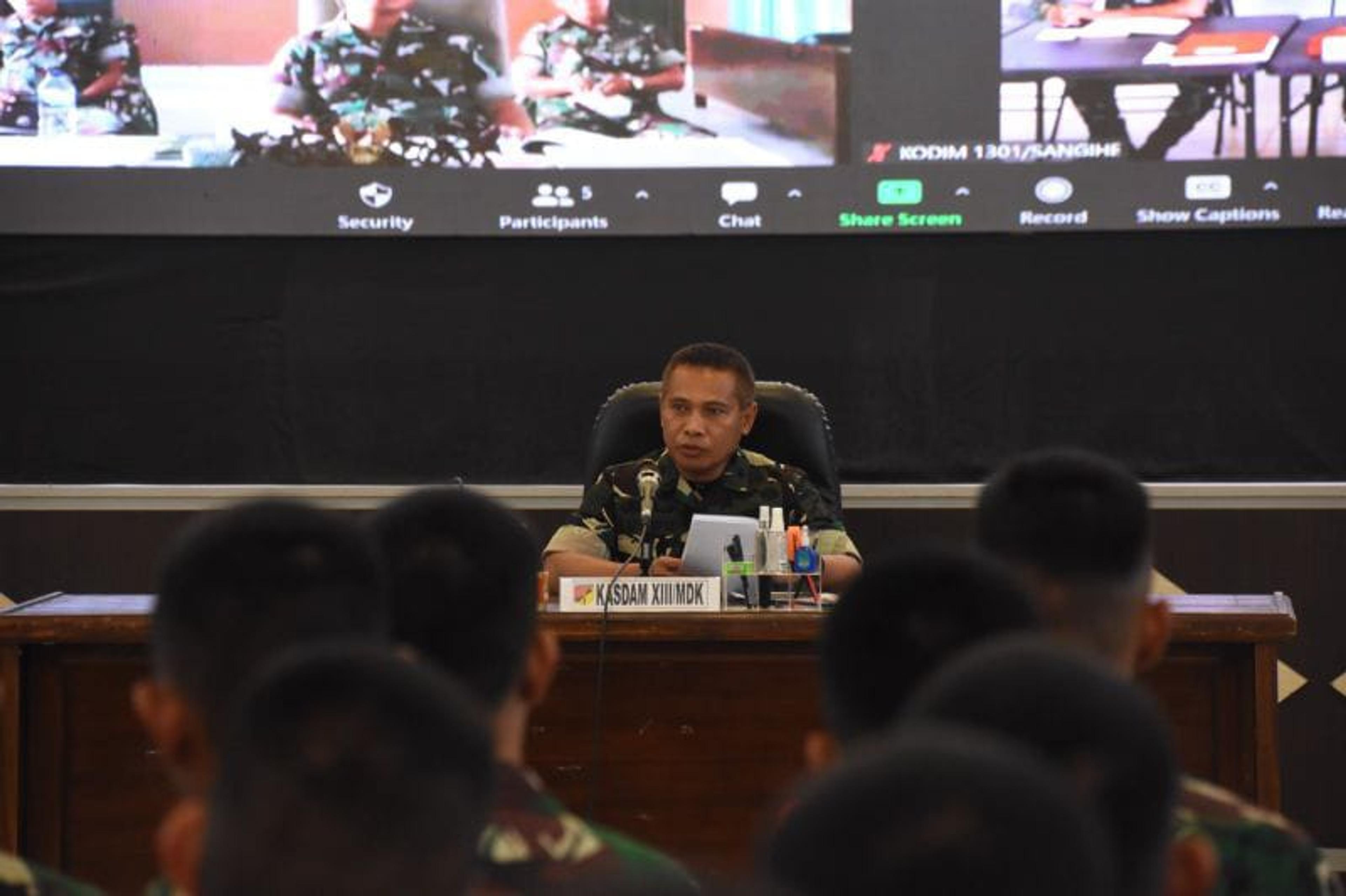 Kasdam XIII/Merdeka Sebut Tugas Ops Pamputer Tidaklah Ringan