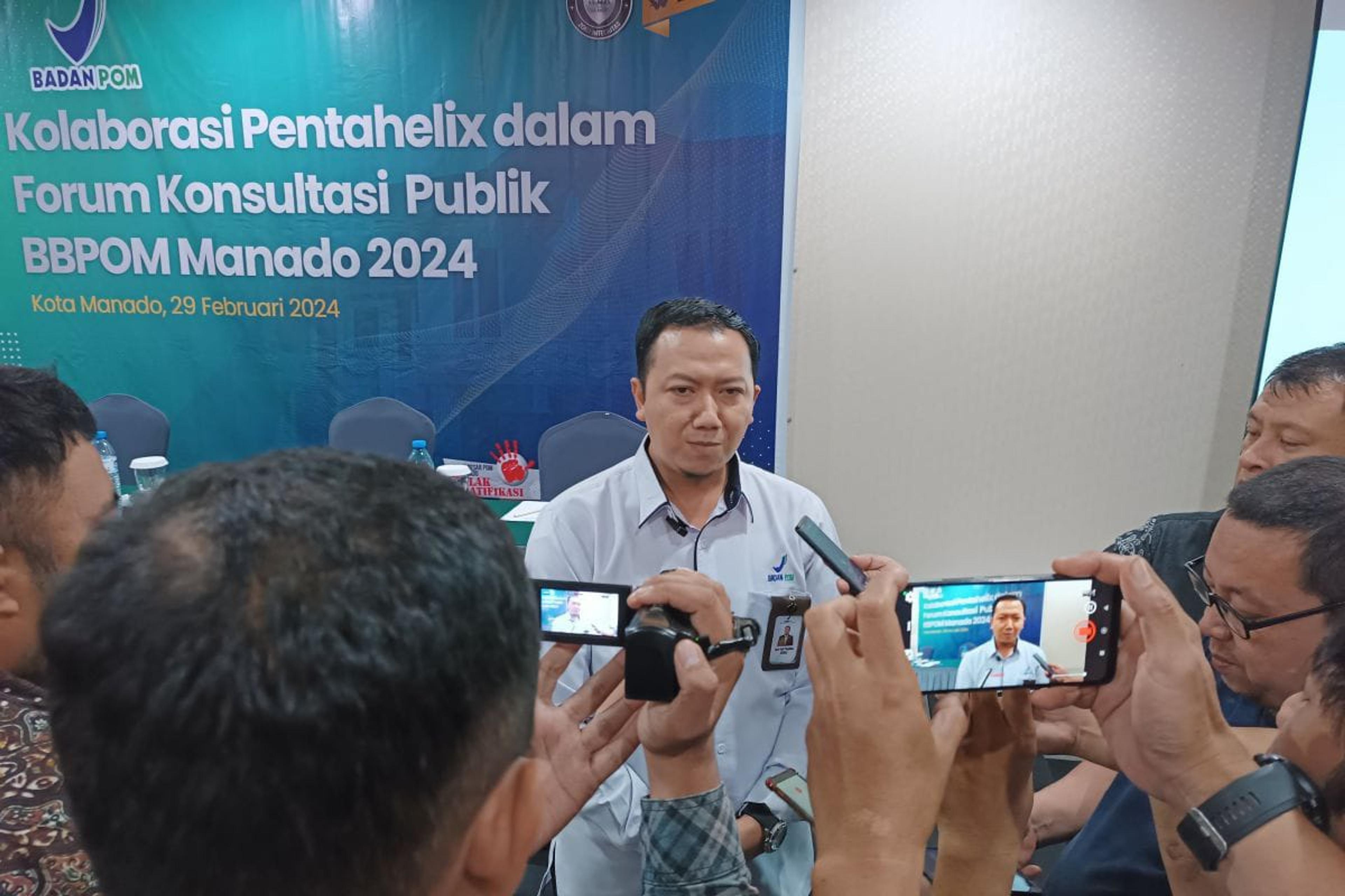 9 Kasus Penyalahgunaan Obat dan Makanan Kini Ditangani BBPOM Manado