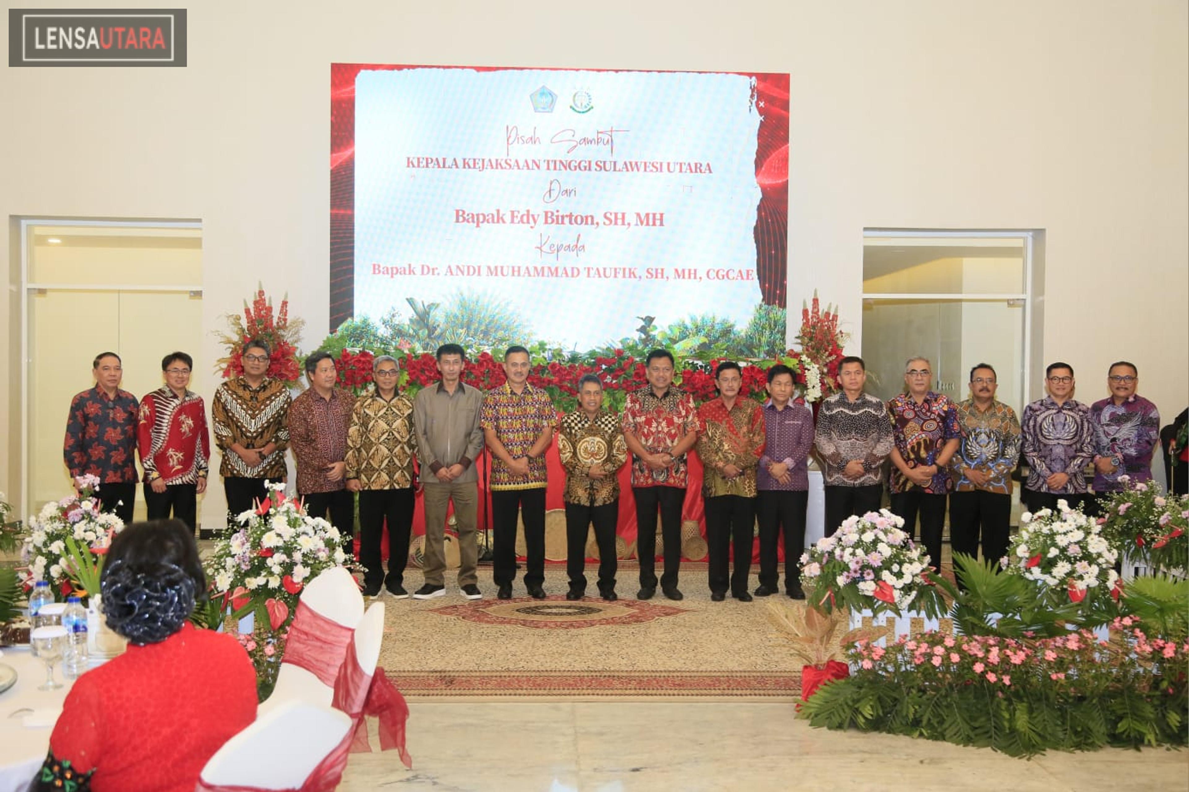 Pisah Sambut Kepala Kejati Sulut, Walikota Angouw Hadir Dampingi Gubernur Sulut