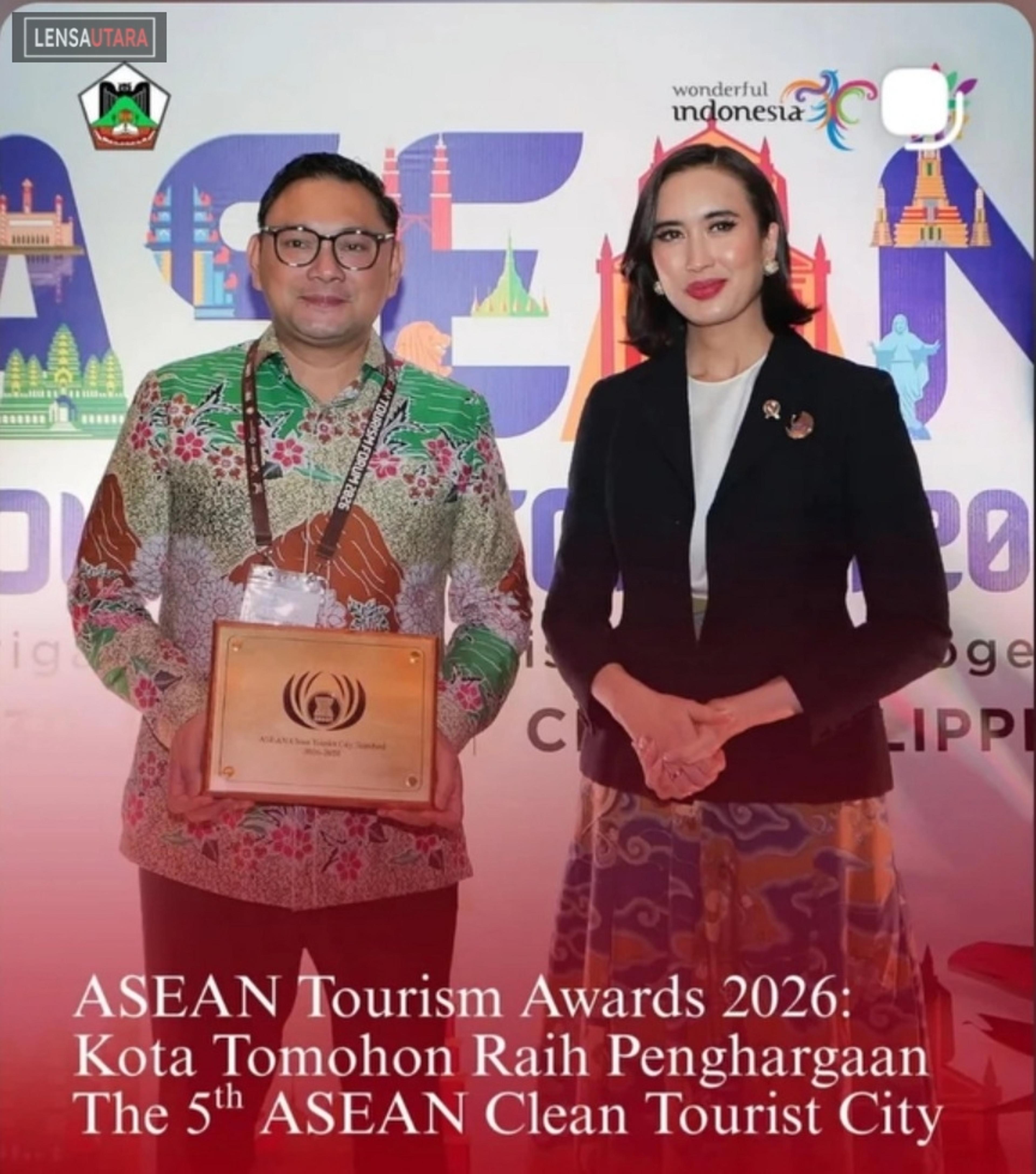Kota Tomohon Terima Penghargaan Kota Wisata Terbersih di Kawasan Asia Tenggara