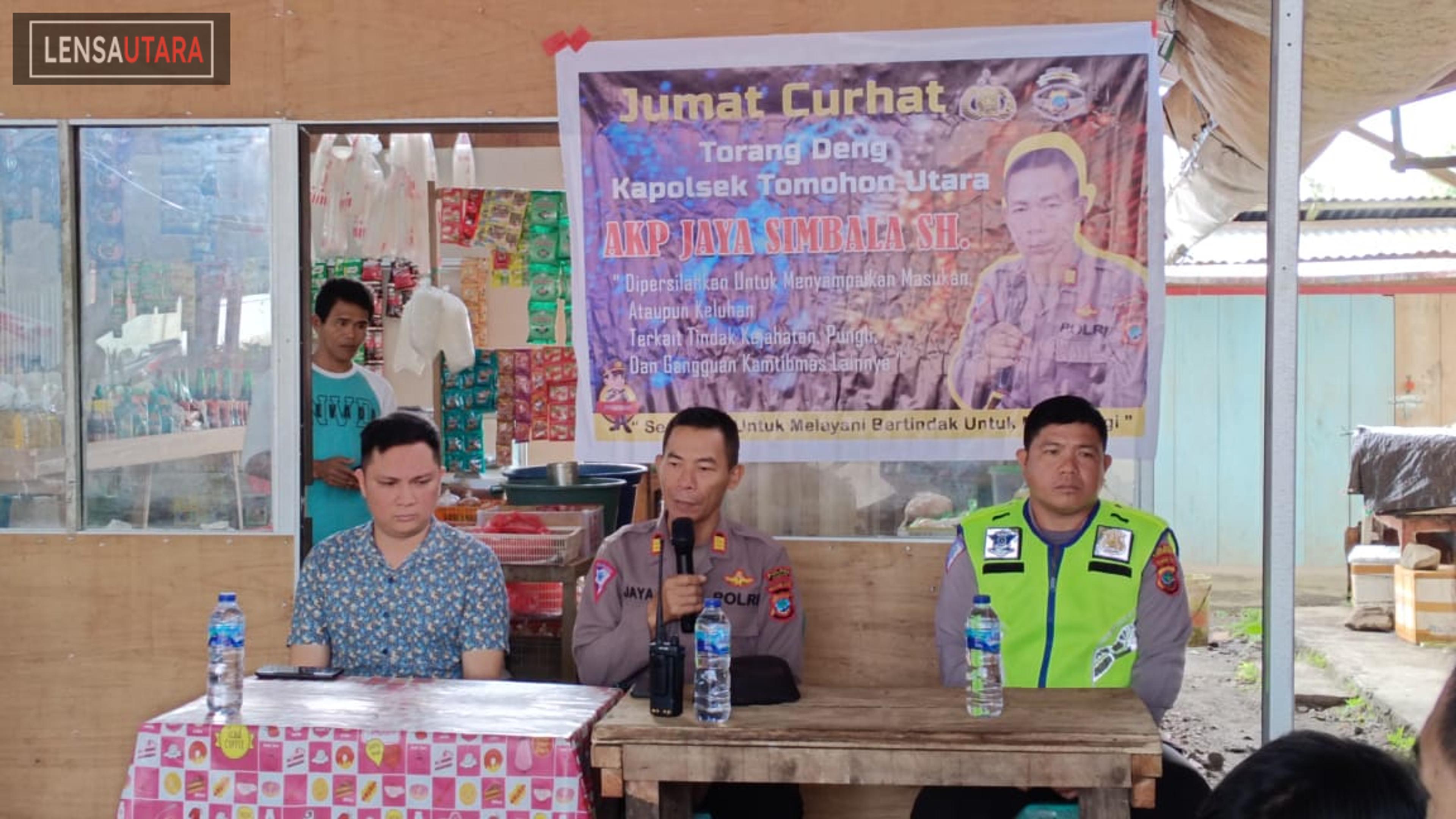 Gelar Jumat Curhat, Kapolsek Tomohon Utara Dengarkan Keluhan Masyarakat Kakaskasen