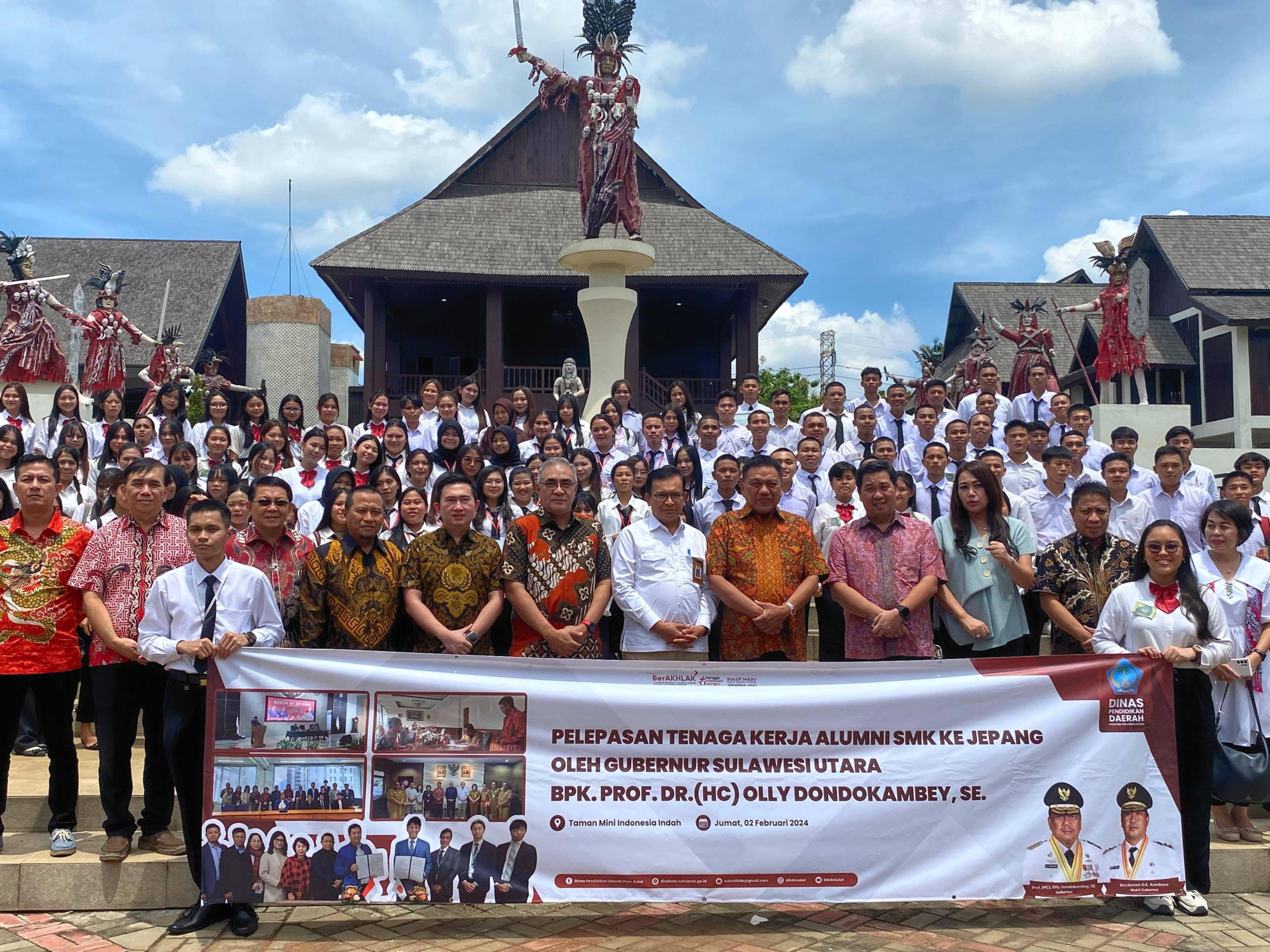 Sejumlah Tenaga Kerja Lulusan SMK Dilepas Olly untuk Bekerja di Jepang