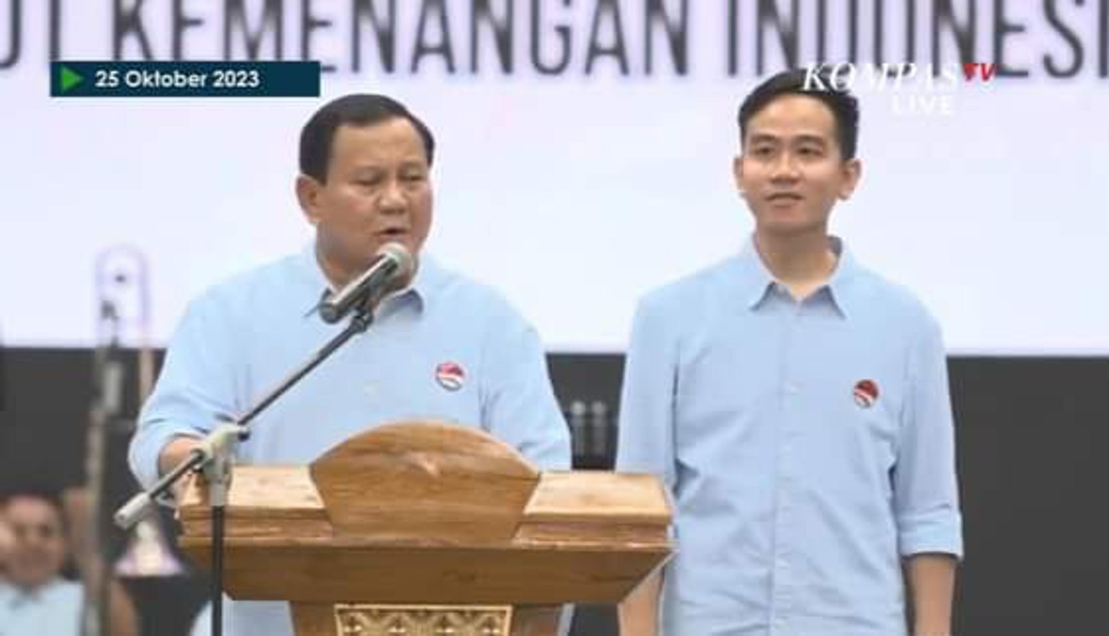 Prabowo-Gibran Deklarasi di GBK dan Daftar ke KPU