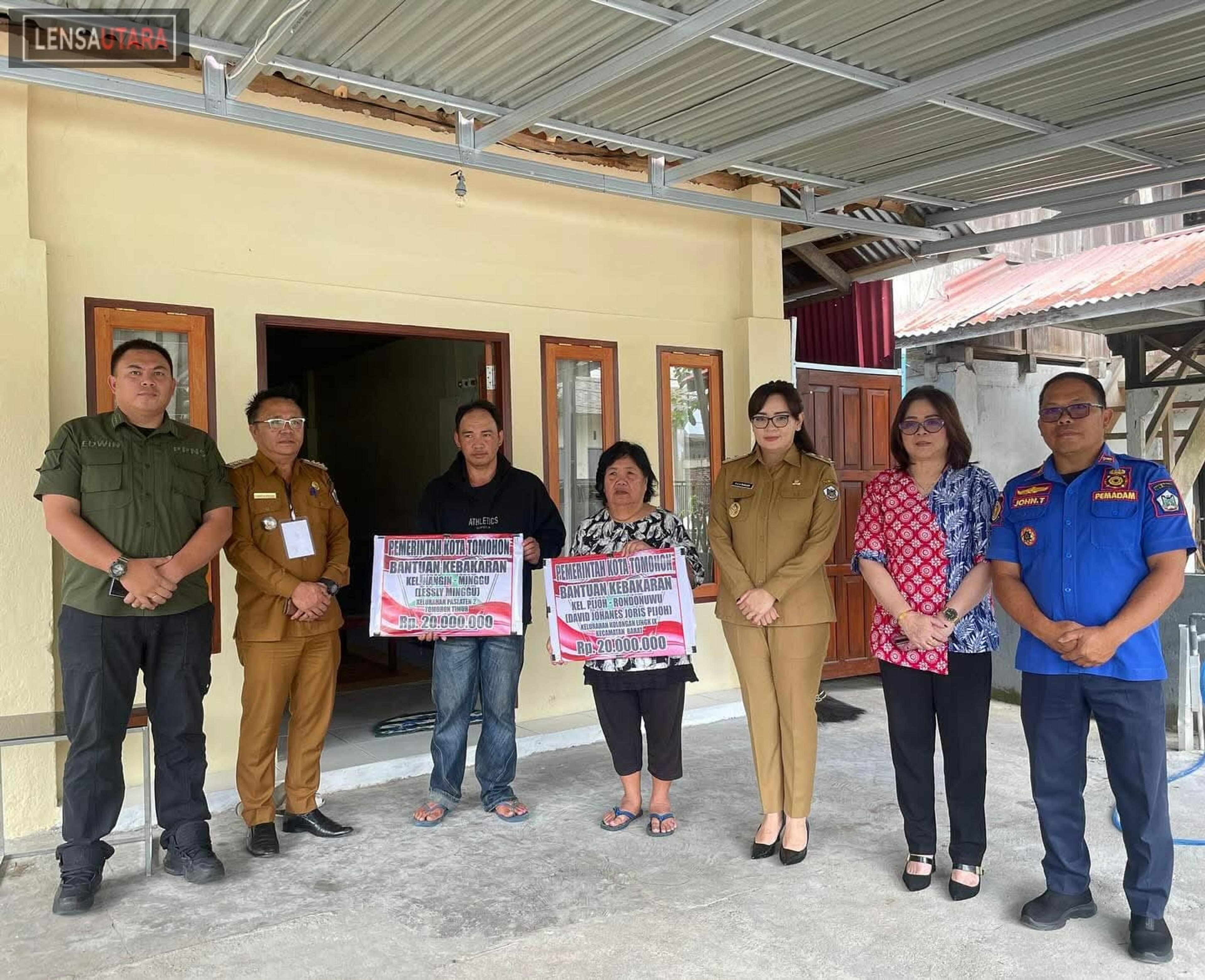 Pemkot Tomohon Serahkan Bantuan bagi Korban Kebakaran, Sendy Harap Dapat Ringankan Beban