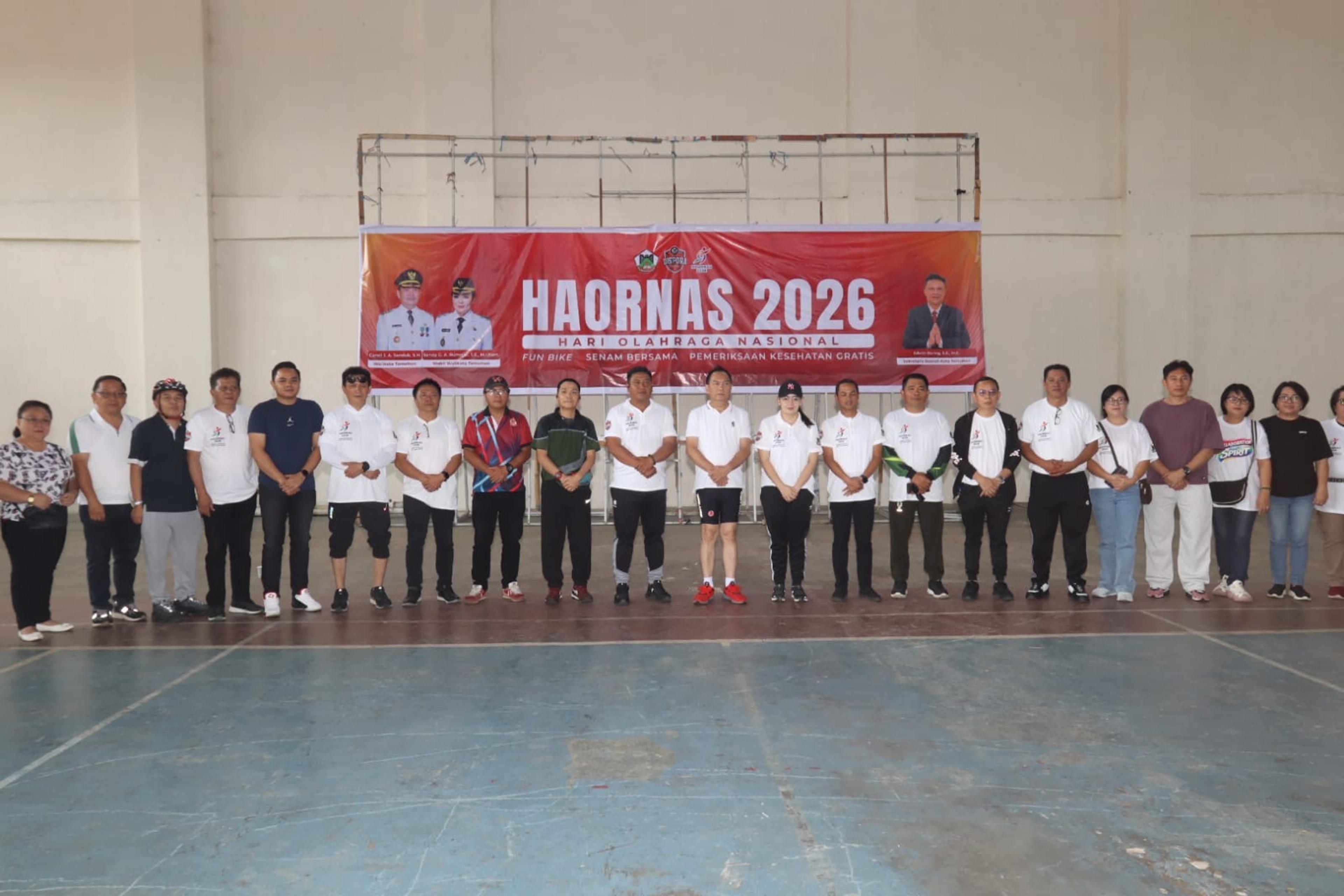 Suasana Pembukaan Rangkaian Kegiatan Peringatan Hari Olahraga Nasional Tahun 2026 di Kota Tomohon, Jumat 4 September 2026. (Ist)