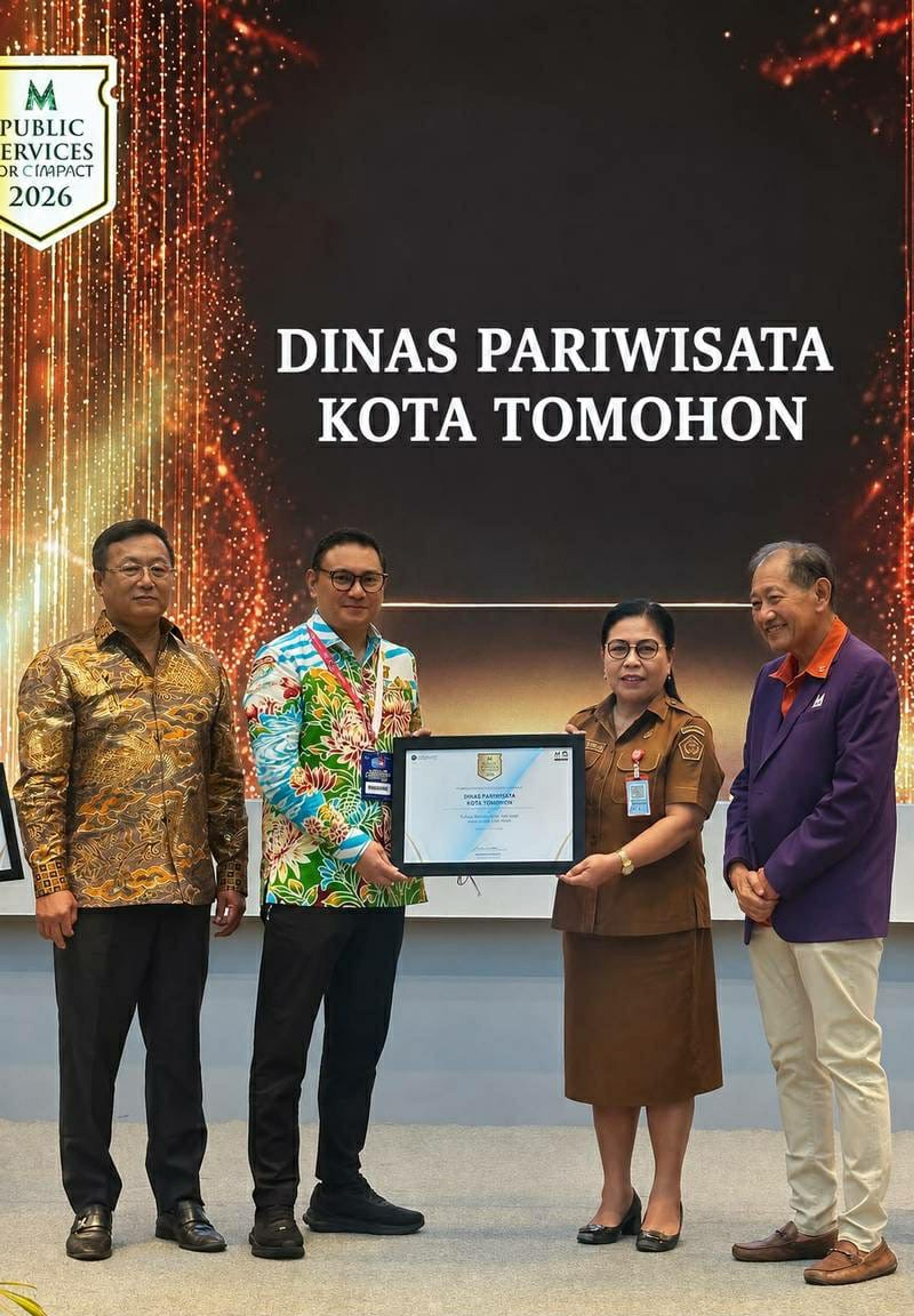 Tomohon Hebat, Tiga Kali Raih Public Service of The Year Sulut 2026
