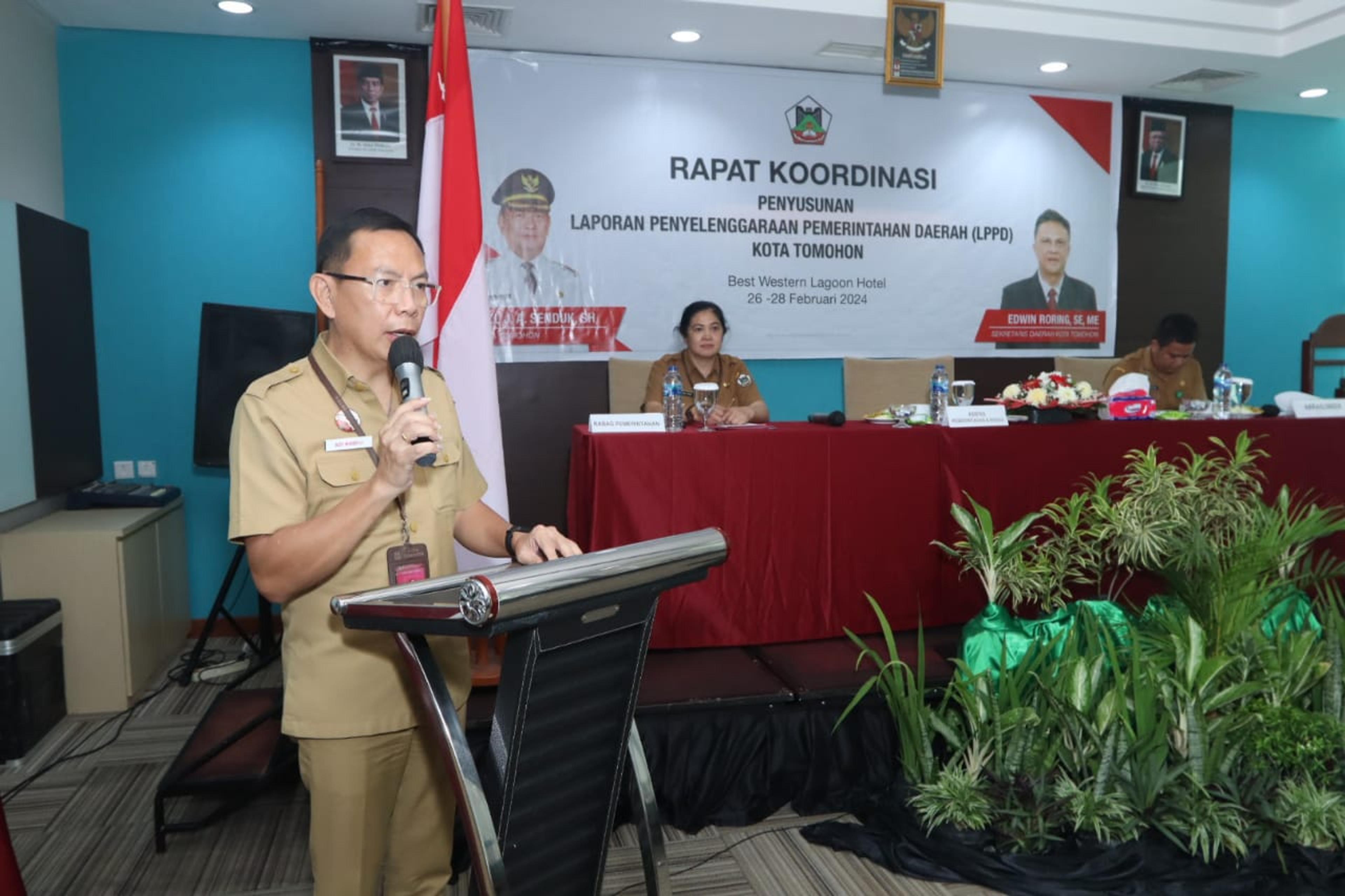 ODS Mandagi Ingatkan Kepala Perangkat Daerah Berkordinasi dalam Penyusunan LPPD