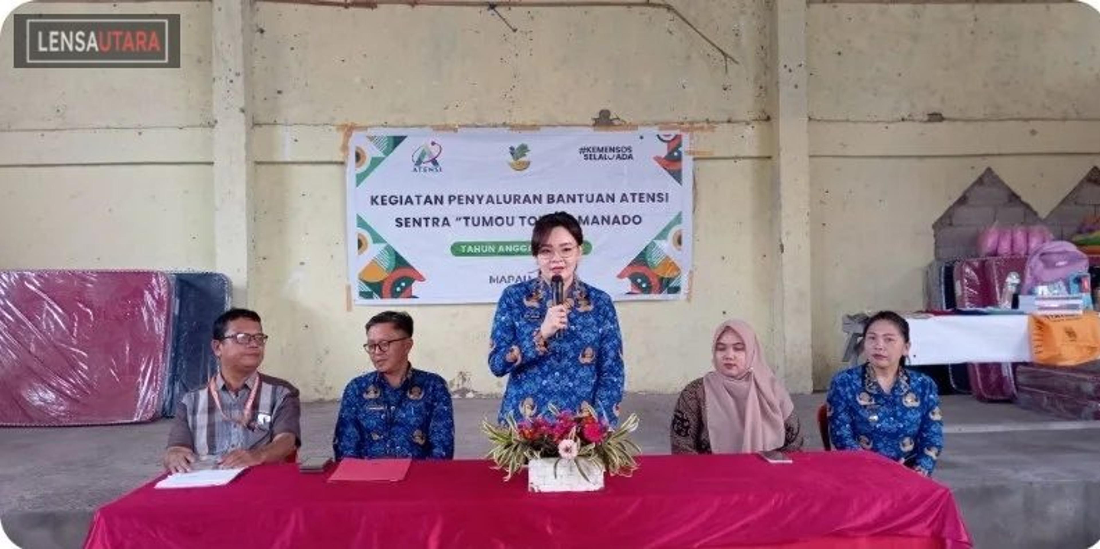 Kemensos dan Pemkot Tomohon Salurkan Bantuan Sosial Program Atensi
