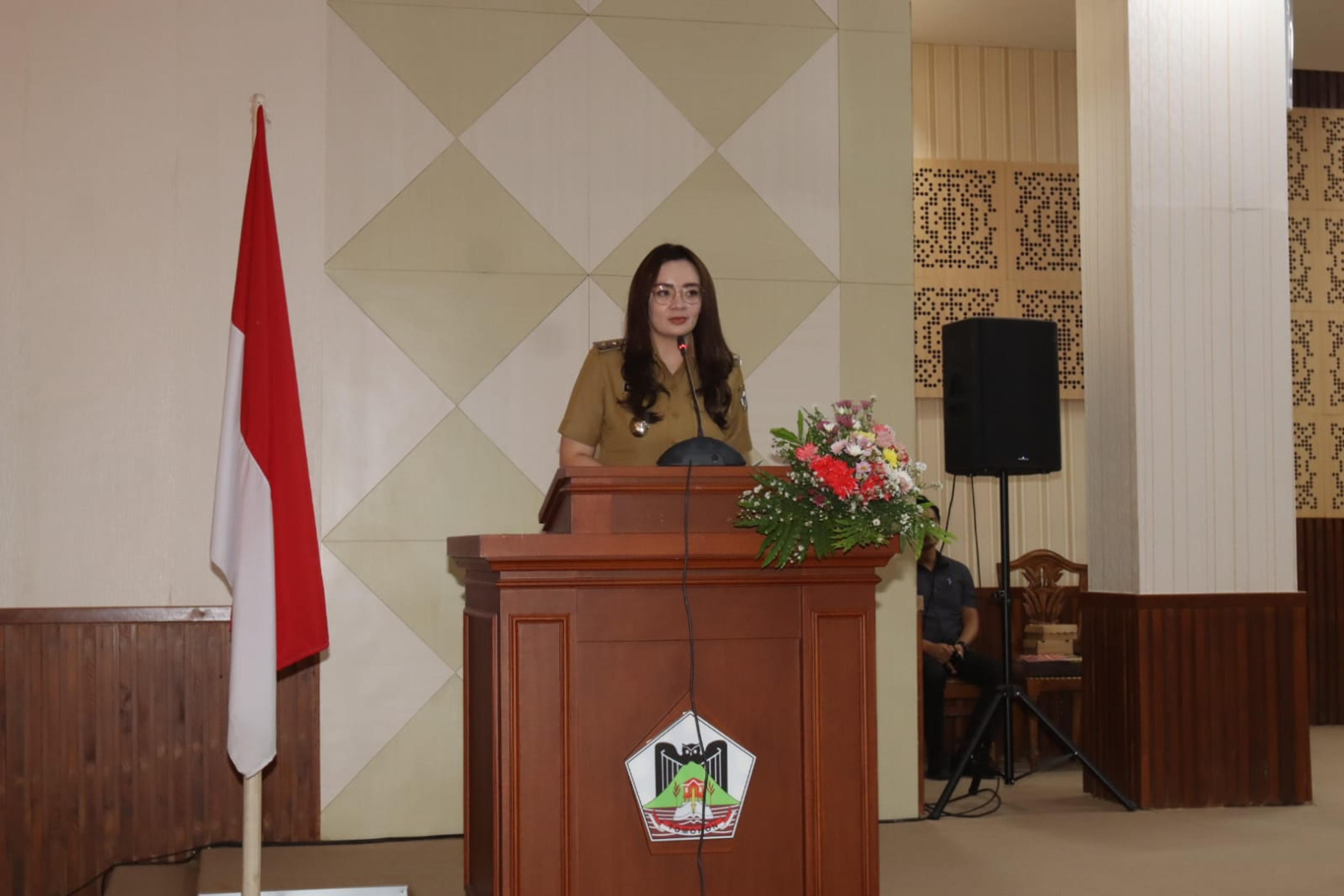 Wakil Wali Kota Tomohon Sendy Rumajar, menghadiri Rapat Paripurna dalam rangka mendengarkan tanggapan Wali Kota terhadap pemandangan umum fraksi-fraksi DPRD tentang RAPBD Tahun Anggaran 2027. (Ist)