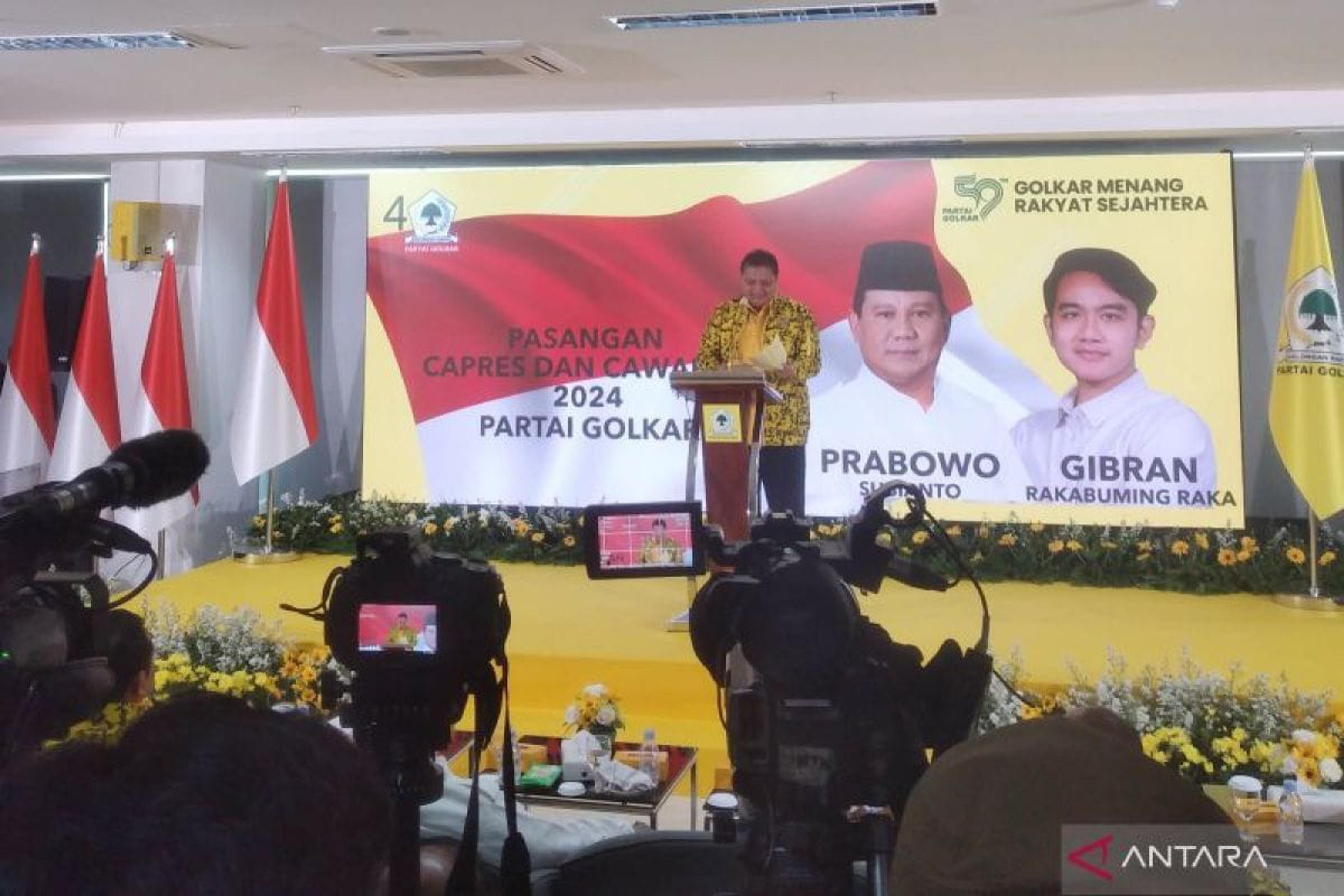 Golkar Usulkan Gibran jadi Cawapres untuk Prabowo