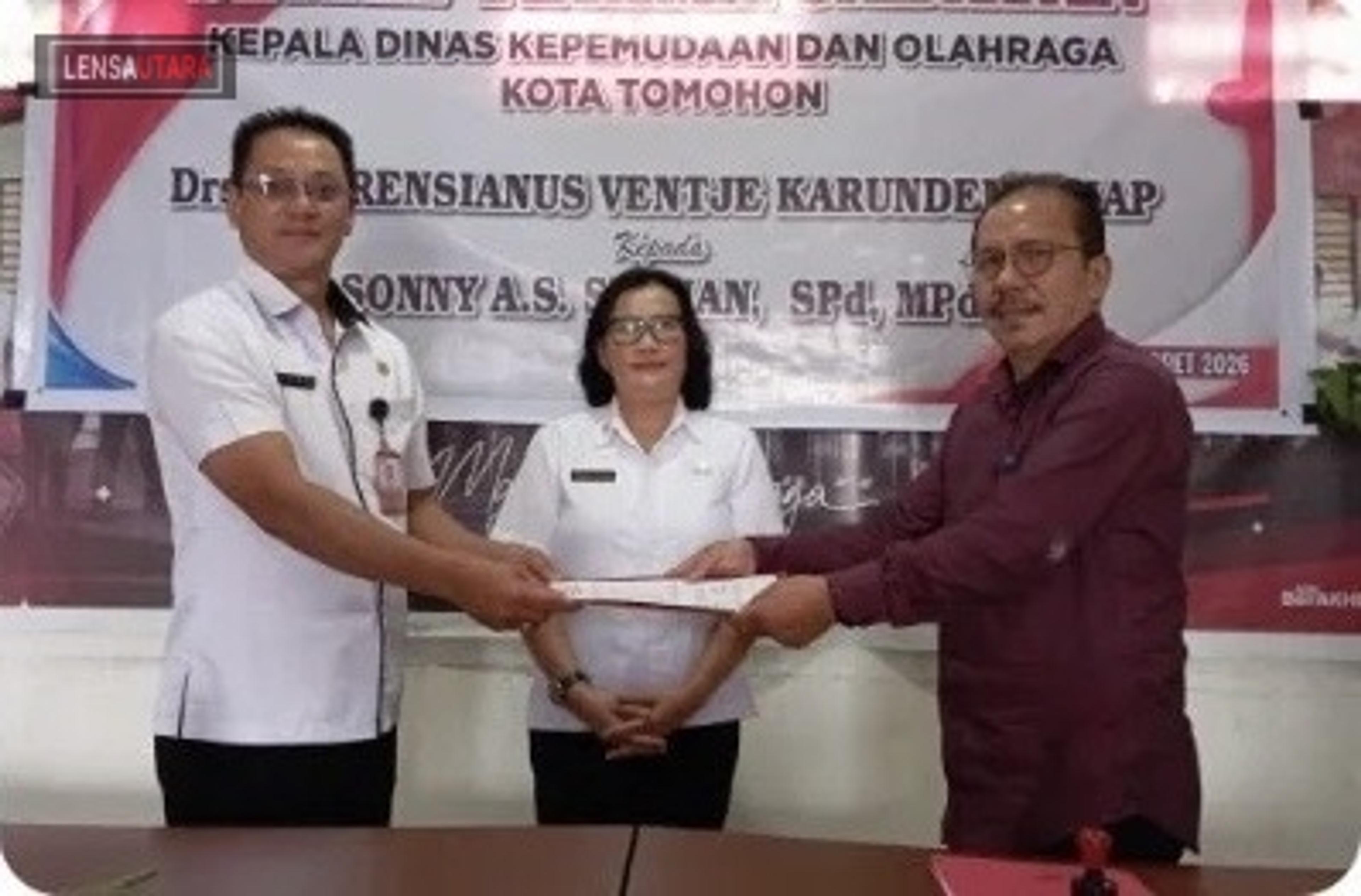 Sonny Saruan Jadi Plt Kadispora Tomohon, Gantikan Karundeng yang Purnabakti
