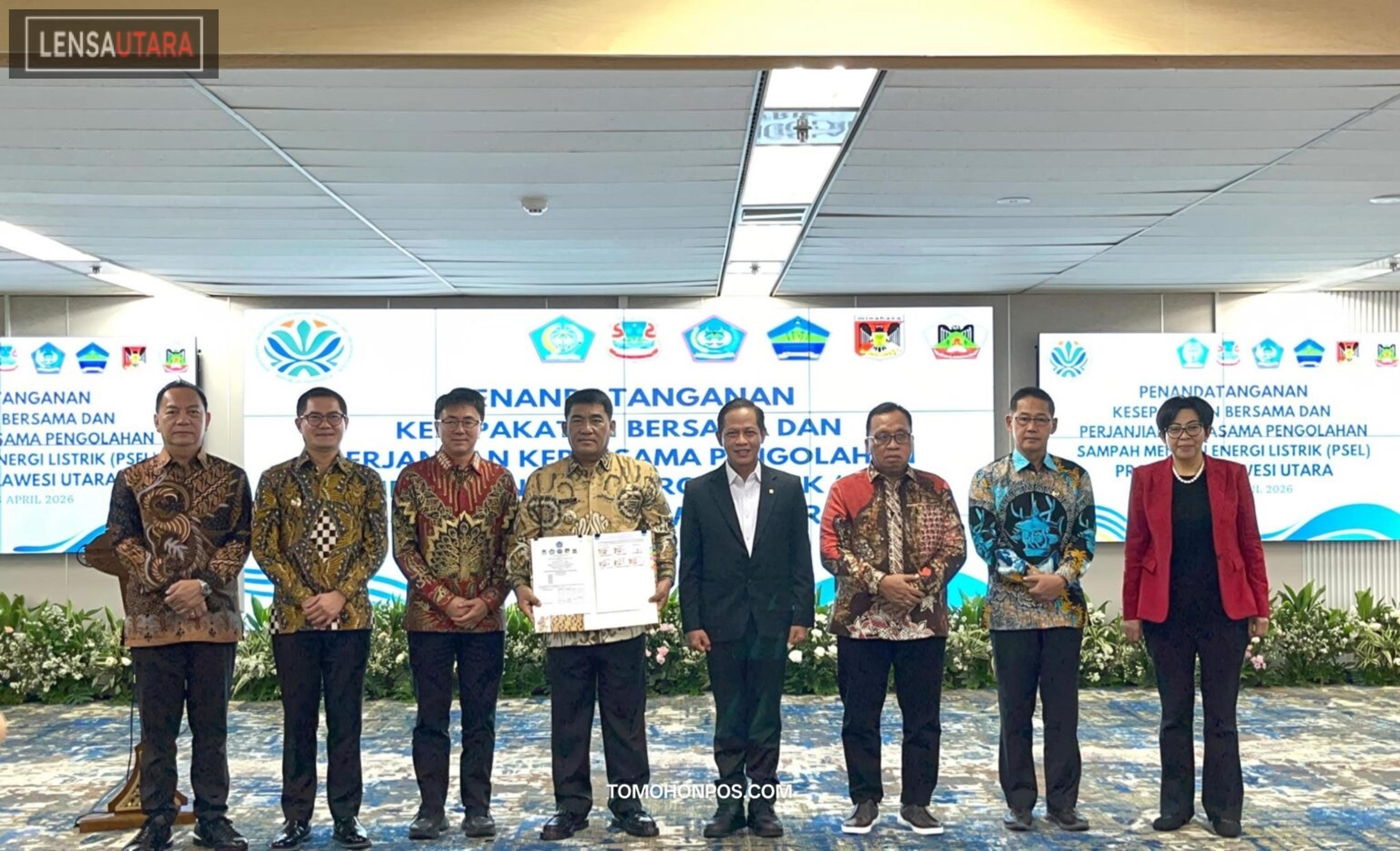 Menteri LH Apresiasi Kota Tomohon Kelola Sampah,Wali Kota Caroll Ikut Tandatangani Kerja Sama PSEL