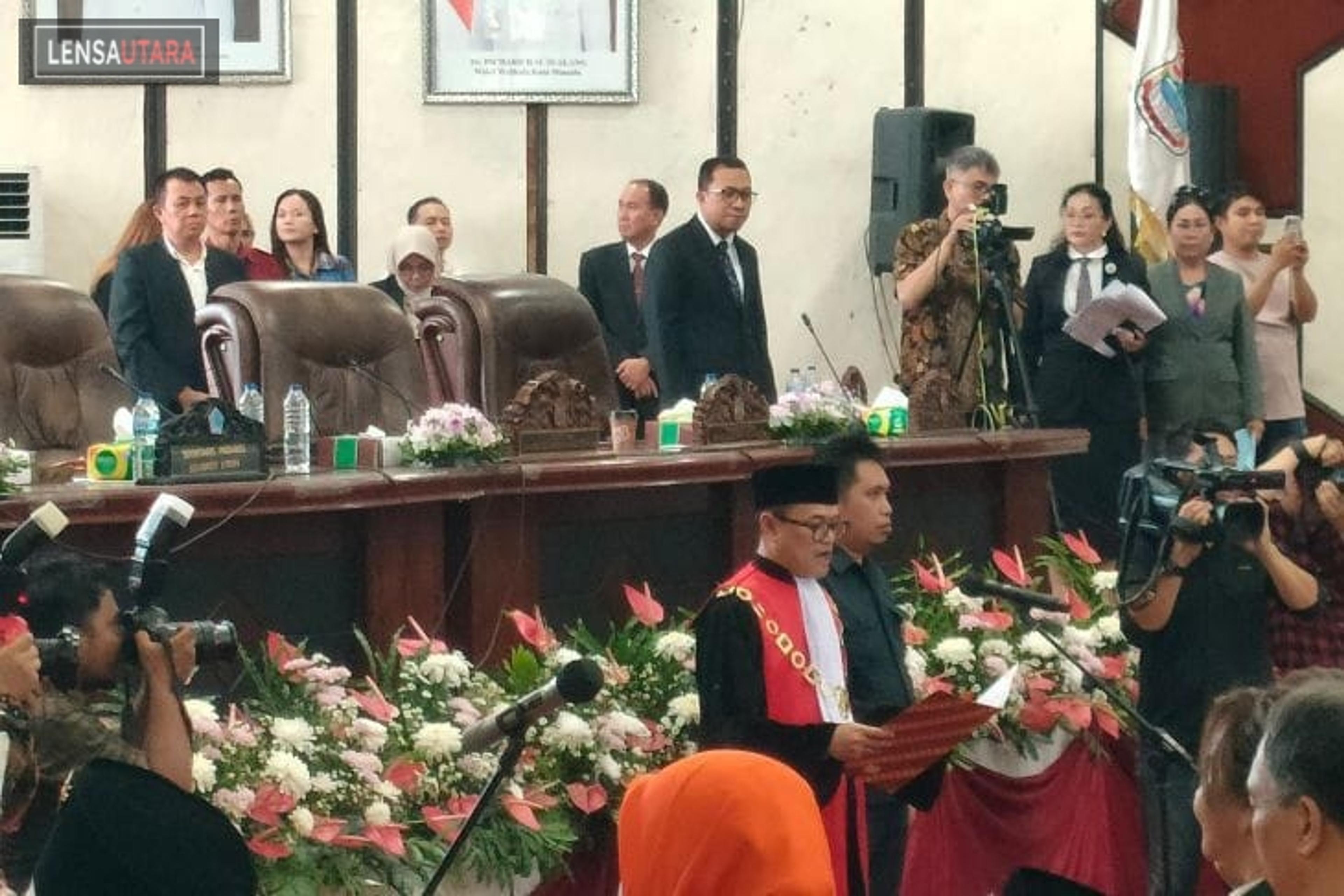 39 Anggota DPRD Kota Manado Periode 2024-2029 Dilantik, Dumais Dibatalkan