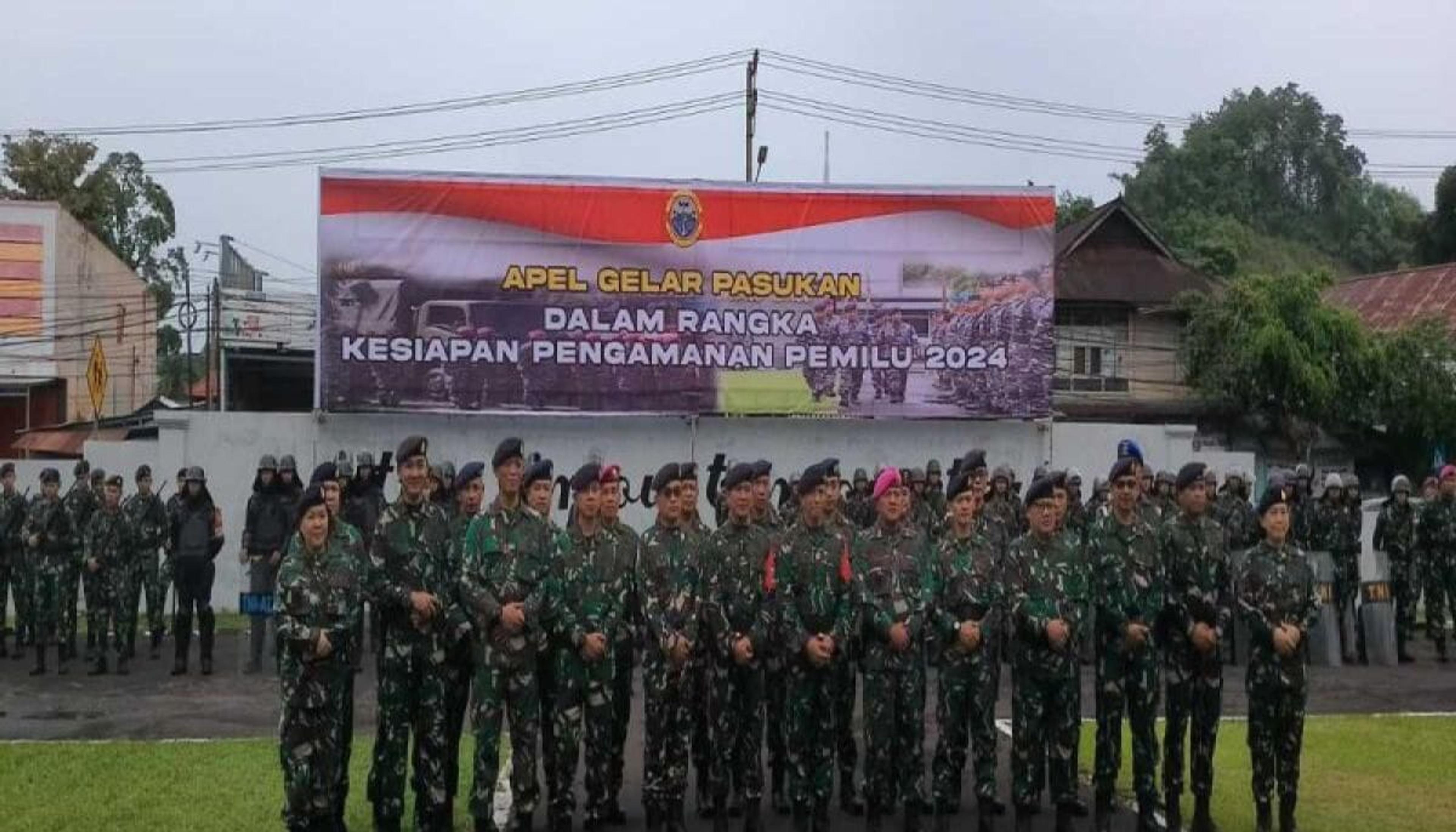 Lantamal VIII Gelar Apel Kesiapan Pengamanan Pemilu 2024