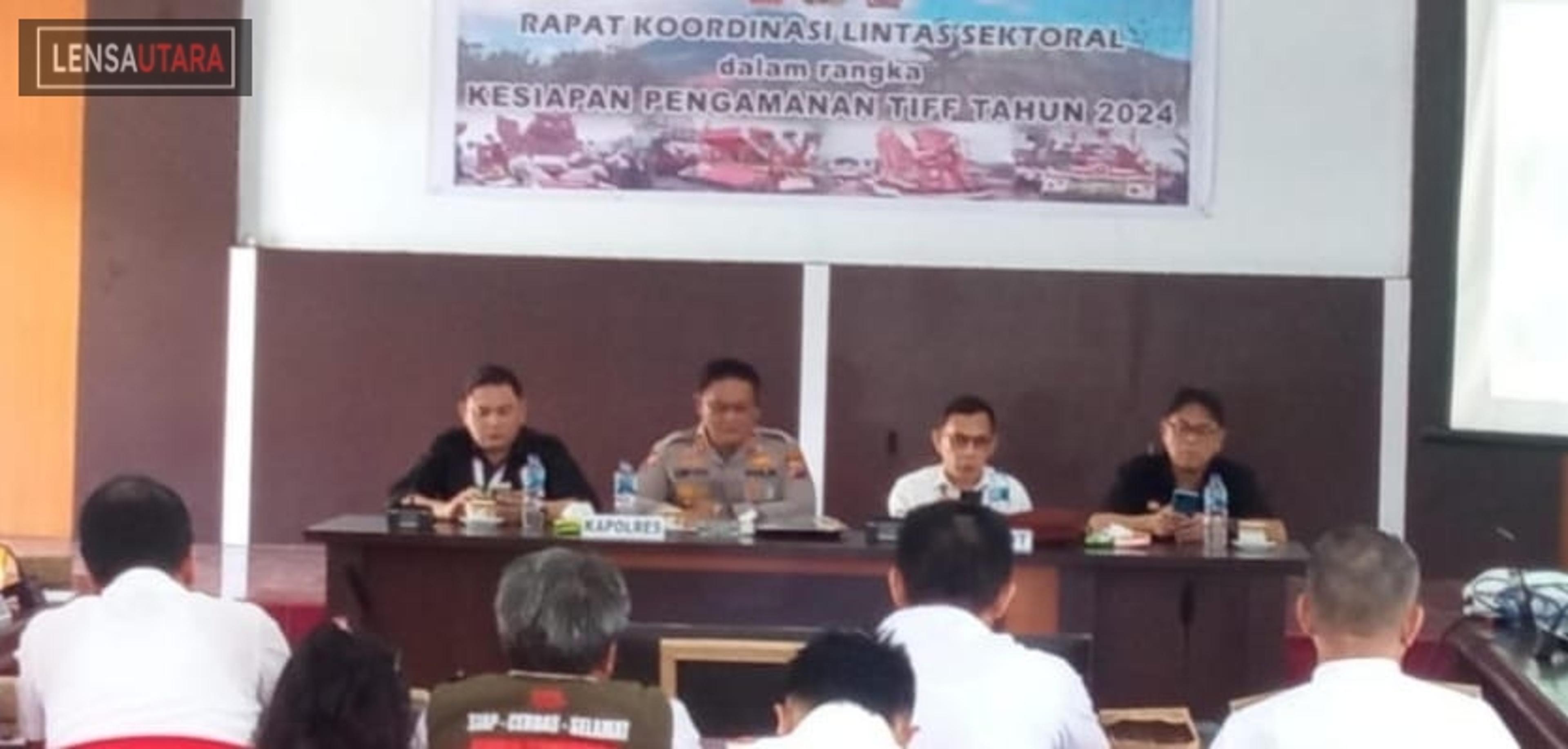 Gelar Rakor Lintas Sektoral, Polres Tomohon Jamin Keamanan TIFF 2024