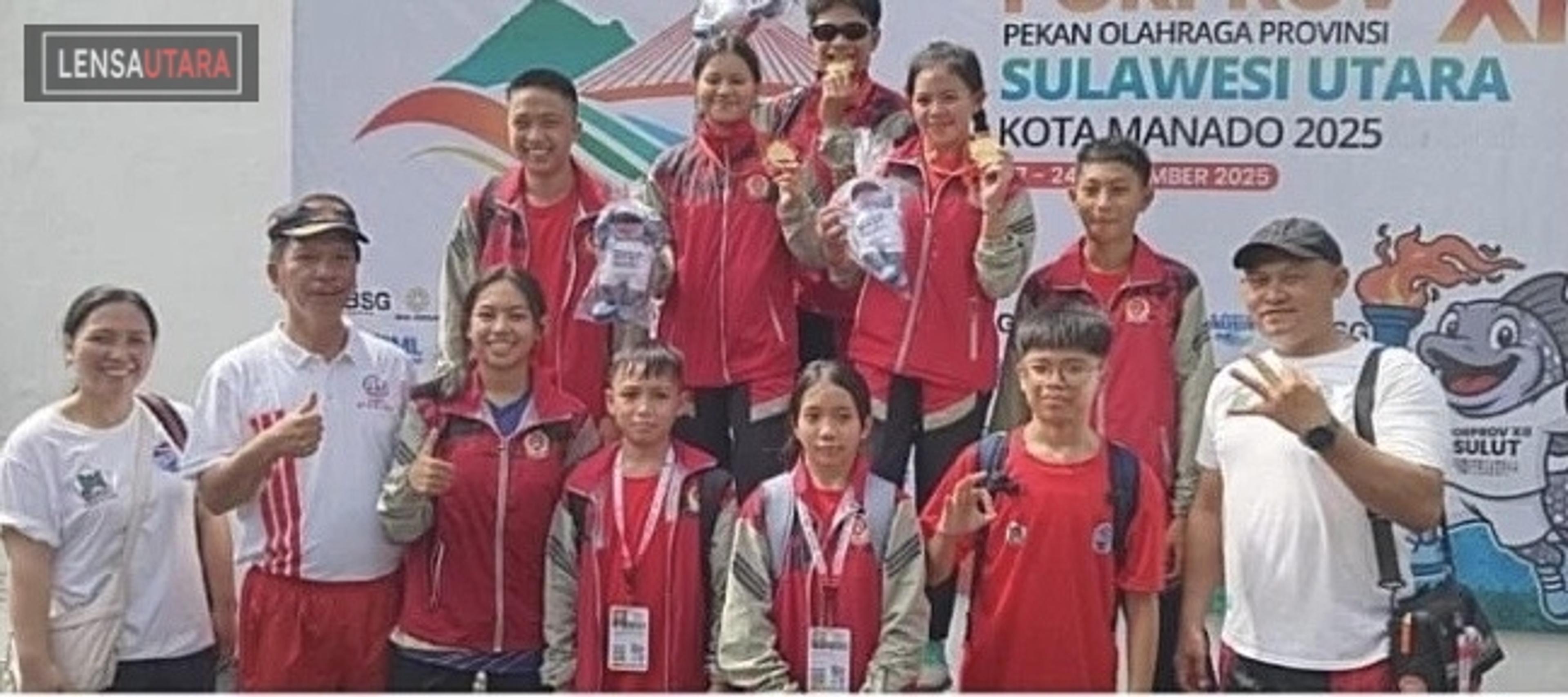 Di Porprov Sulut Kontingen Kota Tomohon Sabet 3 Emas di Cabor Selam dan 2 Perunggu dari Billiard