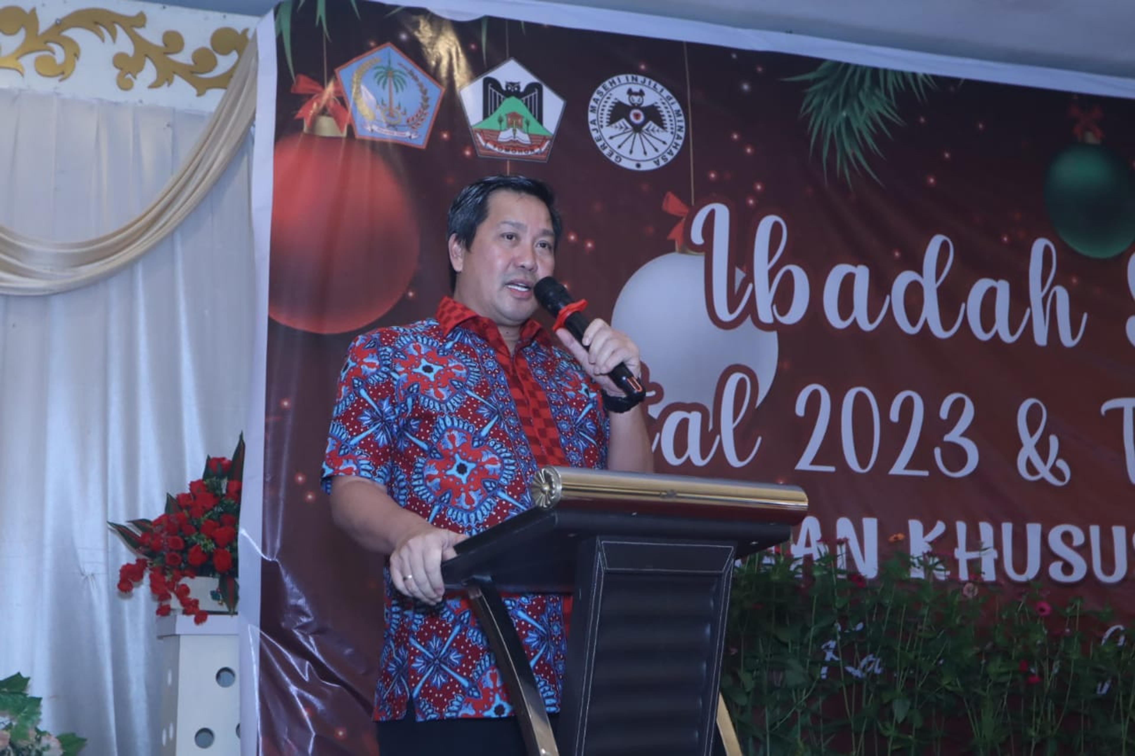 Ini Pesan Wagub Kandow dalam Perayaan Nataru Pelsus Rayon Tomohon