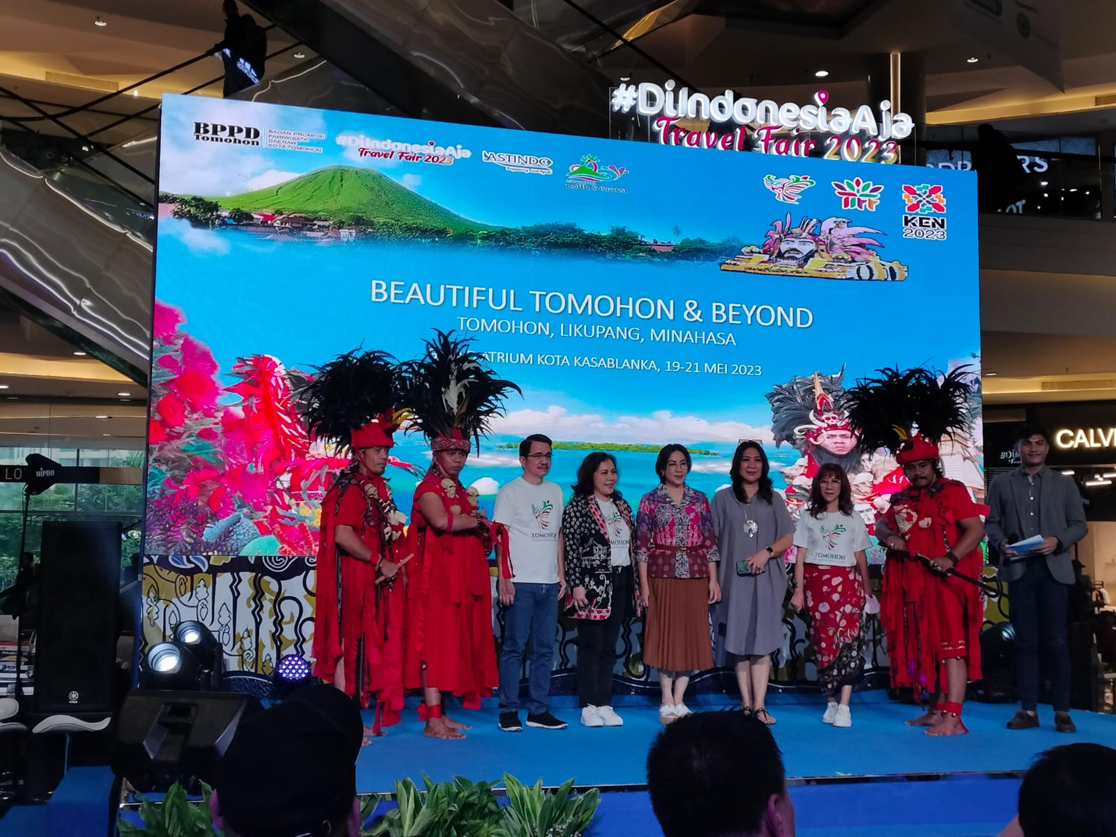 BPPD Tomohon Promosikan TIFF dan Destinasi Wisata Serta Launching Logo Tomohon Tourism Dalam #DiIndonesiaAja Travel Fair 2023