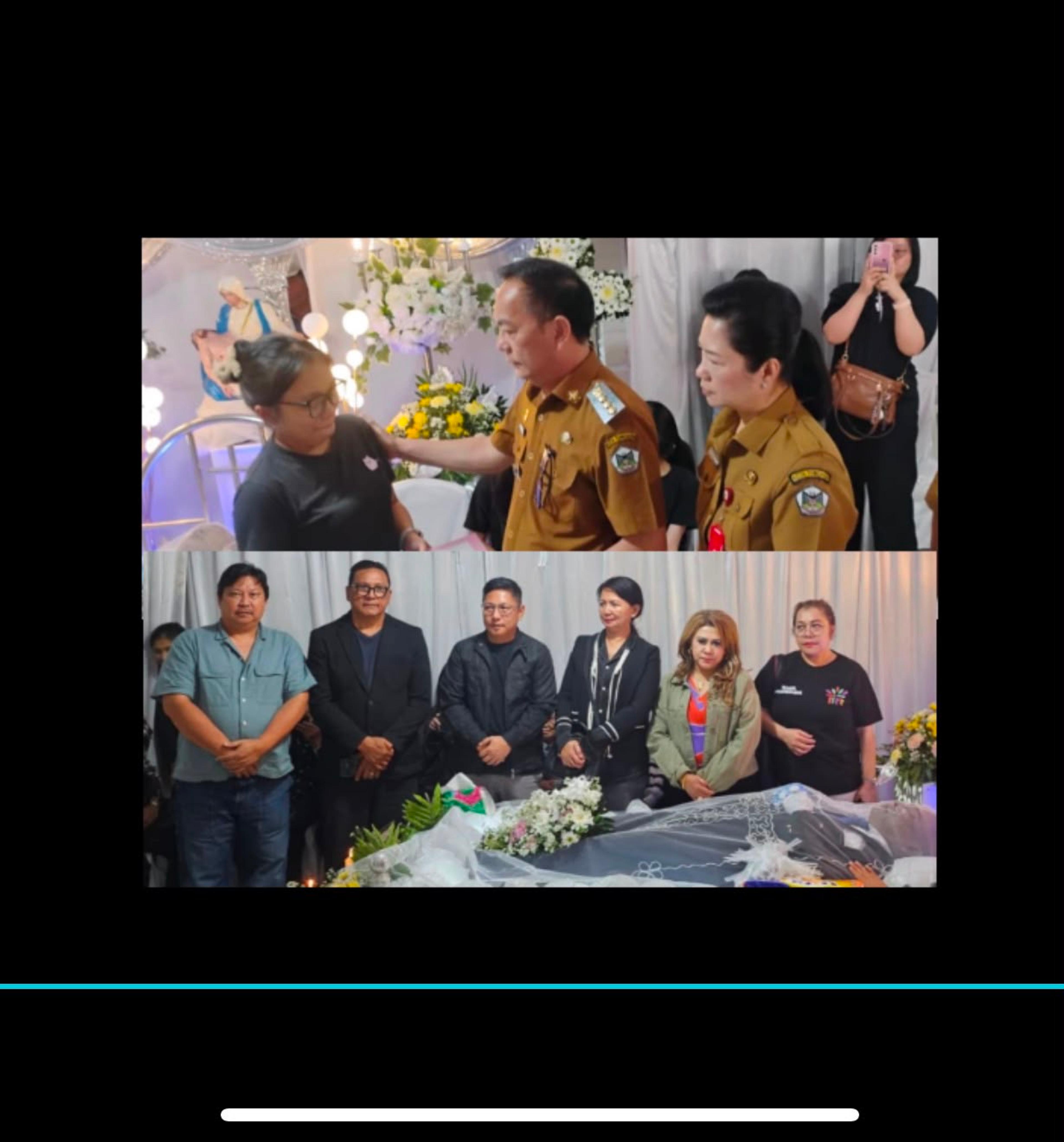 Wali Kota Tomohon dan Ketua Panitia TIFF Melayat Almarhum Densy Mandagi