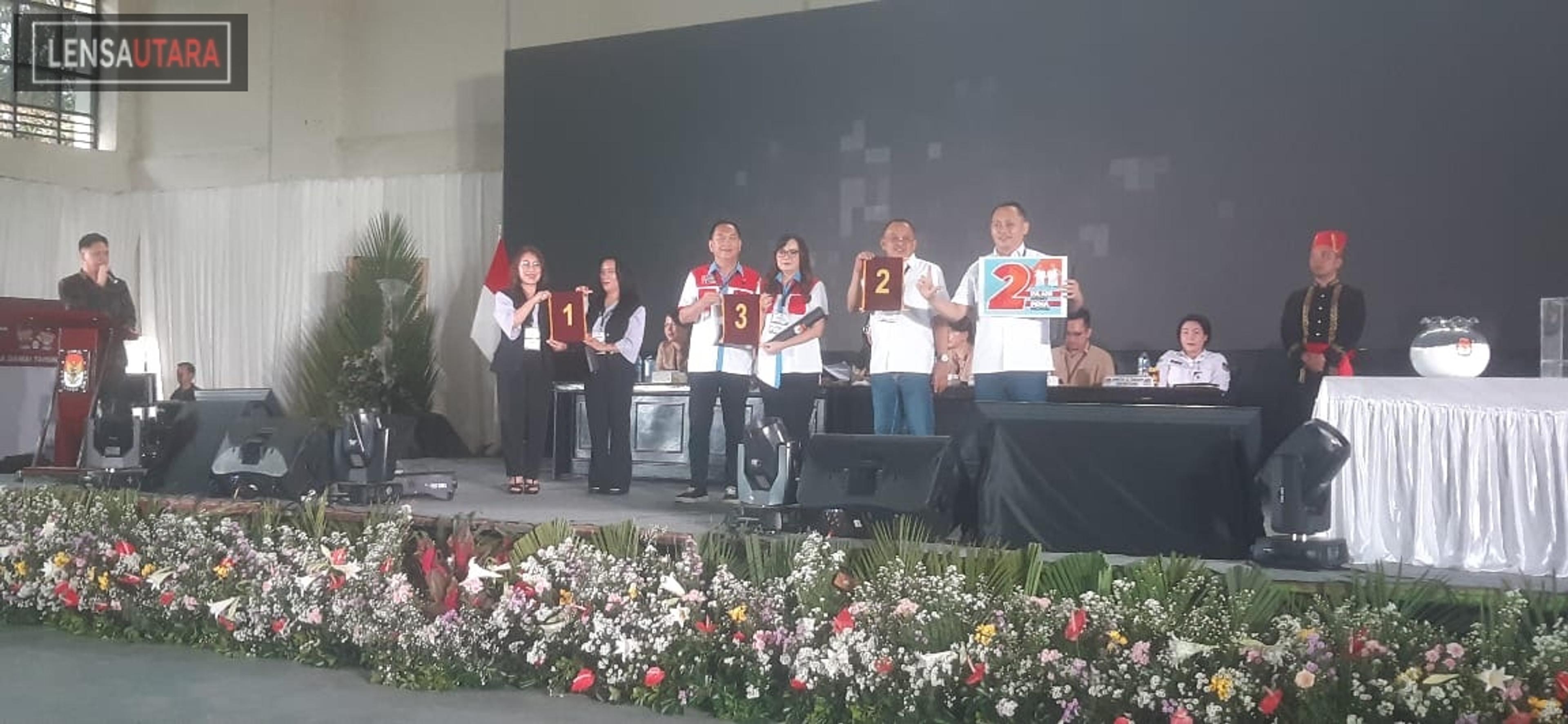 Tiga Paslon Walikota dan Wakil Walikota Tomohon Resmi Miliki Nomor Urut