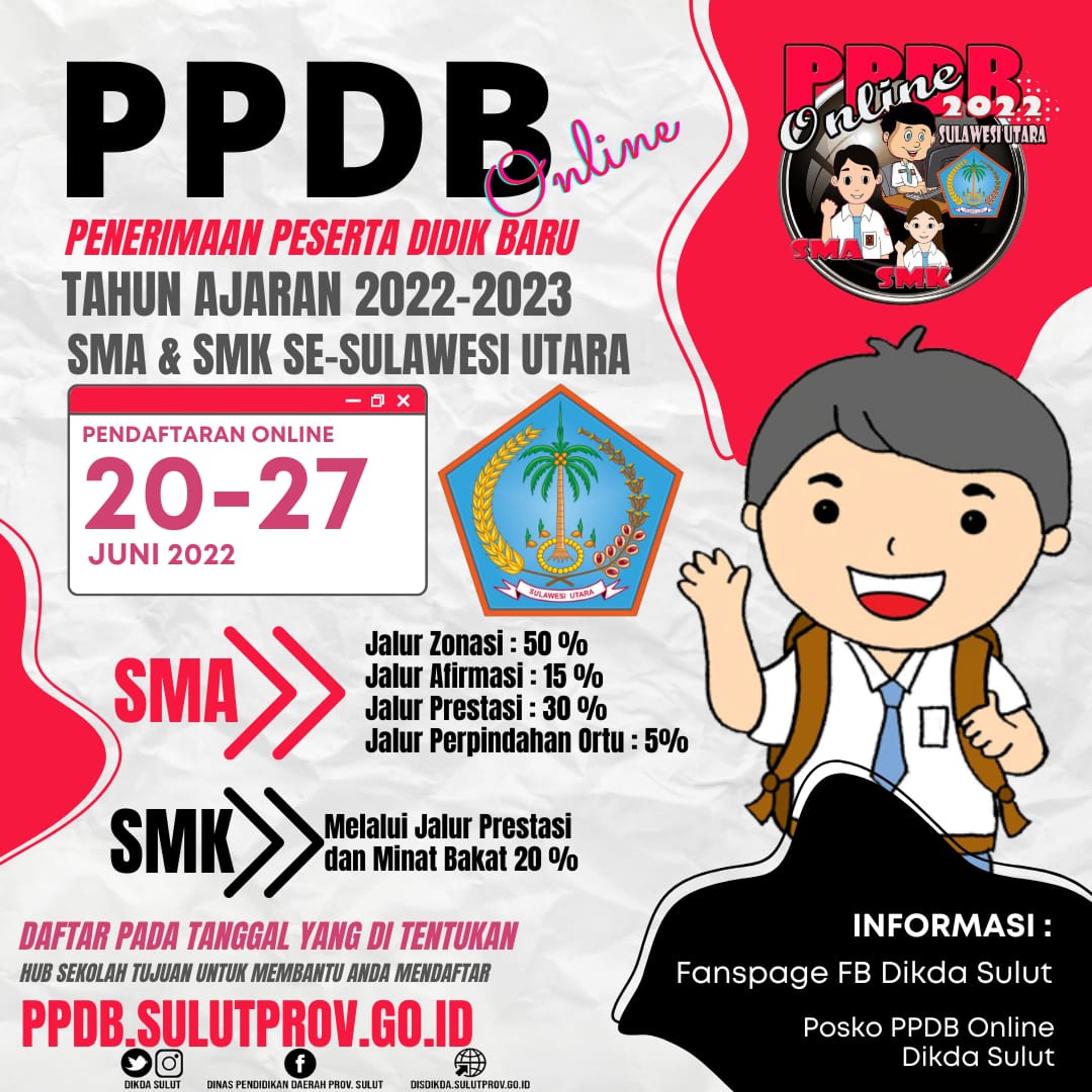 Hadapi Tahun Ajaran Baru, Dikda Sulut Buka PPDB Online