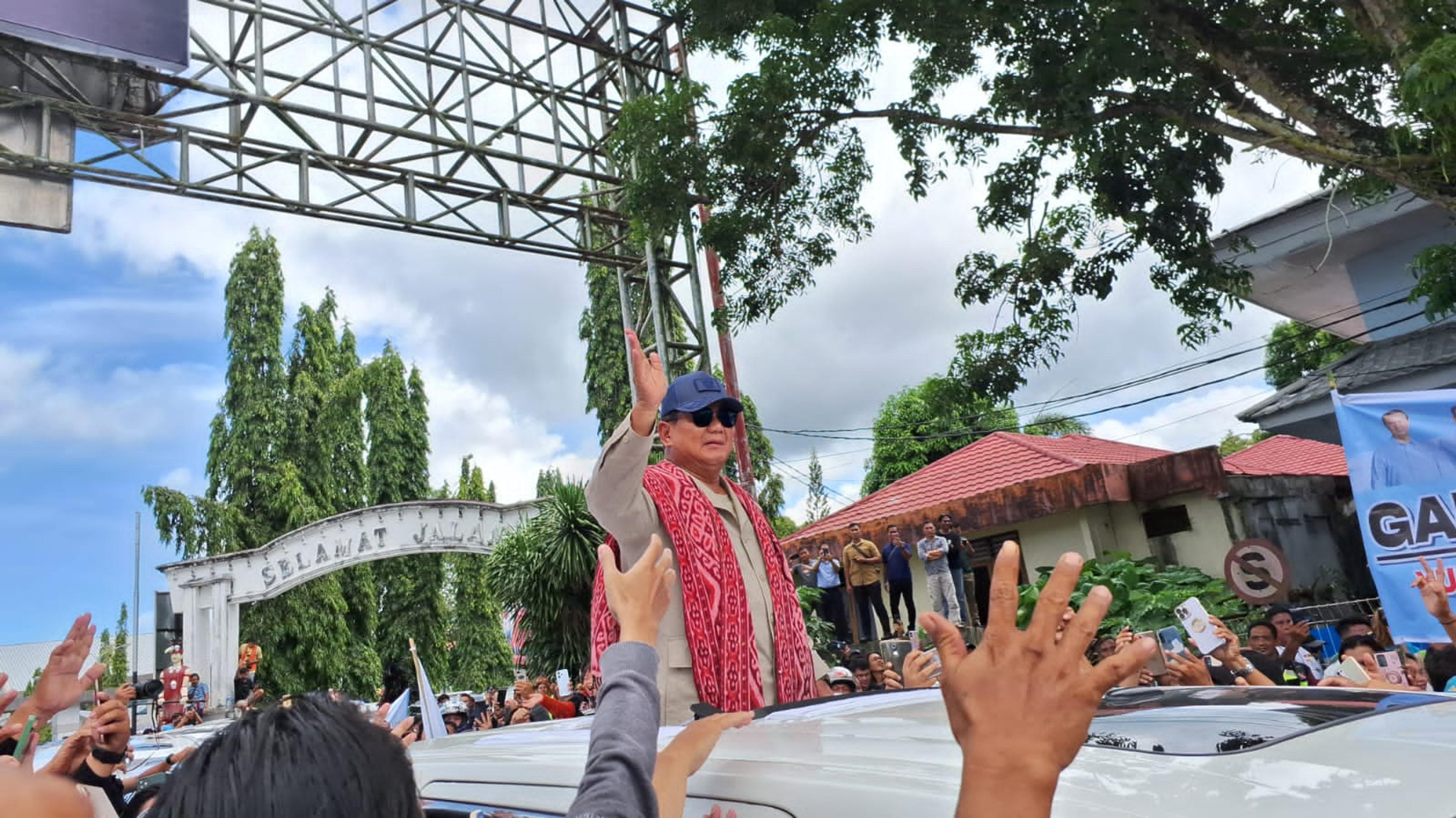 Kunjungan Capres Prabowo ke Sulut Disambut Antusias