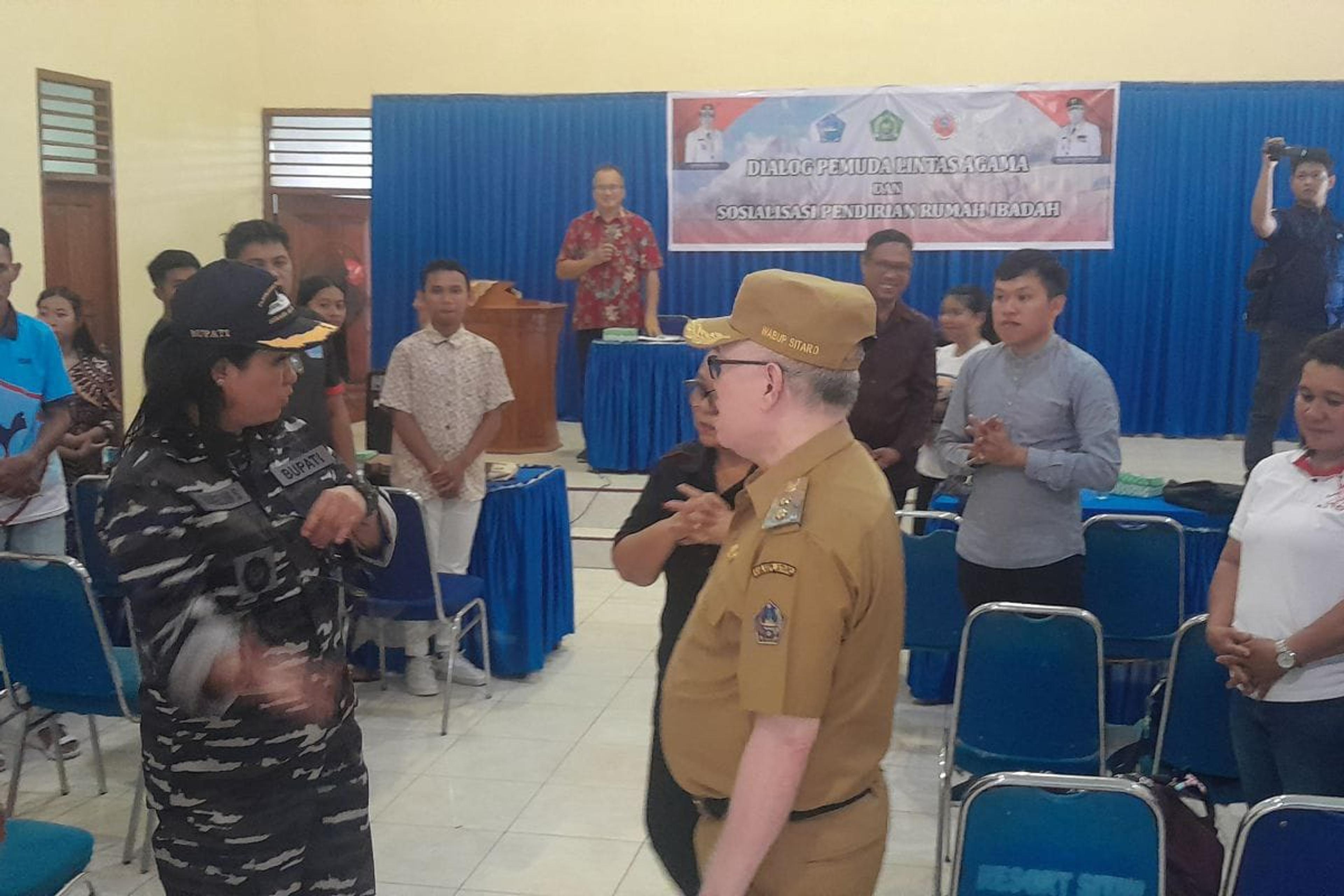 Bupati dan Wabup Sitaro Suport Dialog Pemuda Lintas Agama