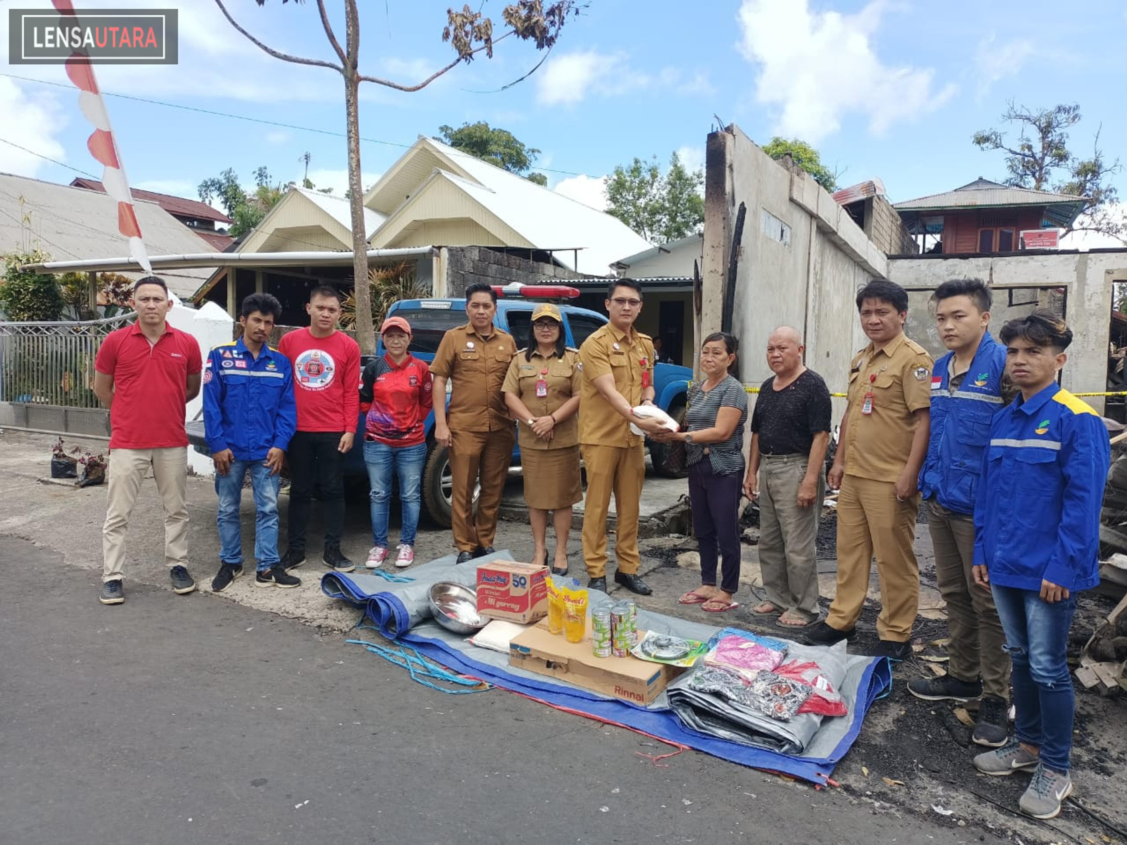 Korban Kebakaran di Woloan Dua, Terima Bantuan dari Pemkot Tomohon