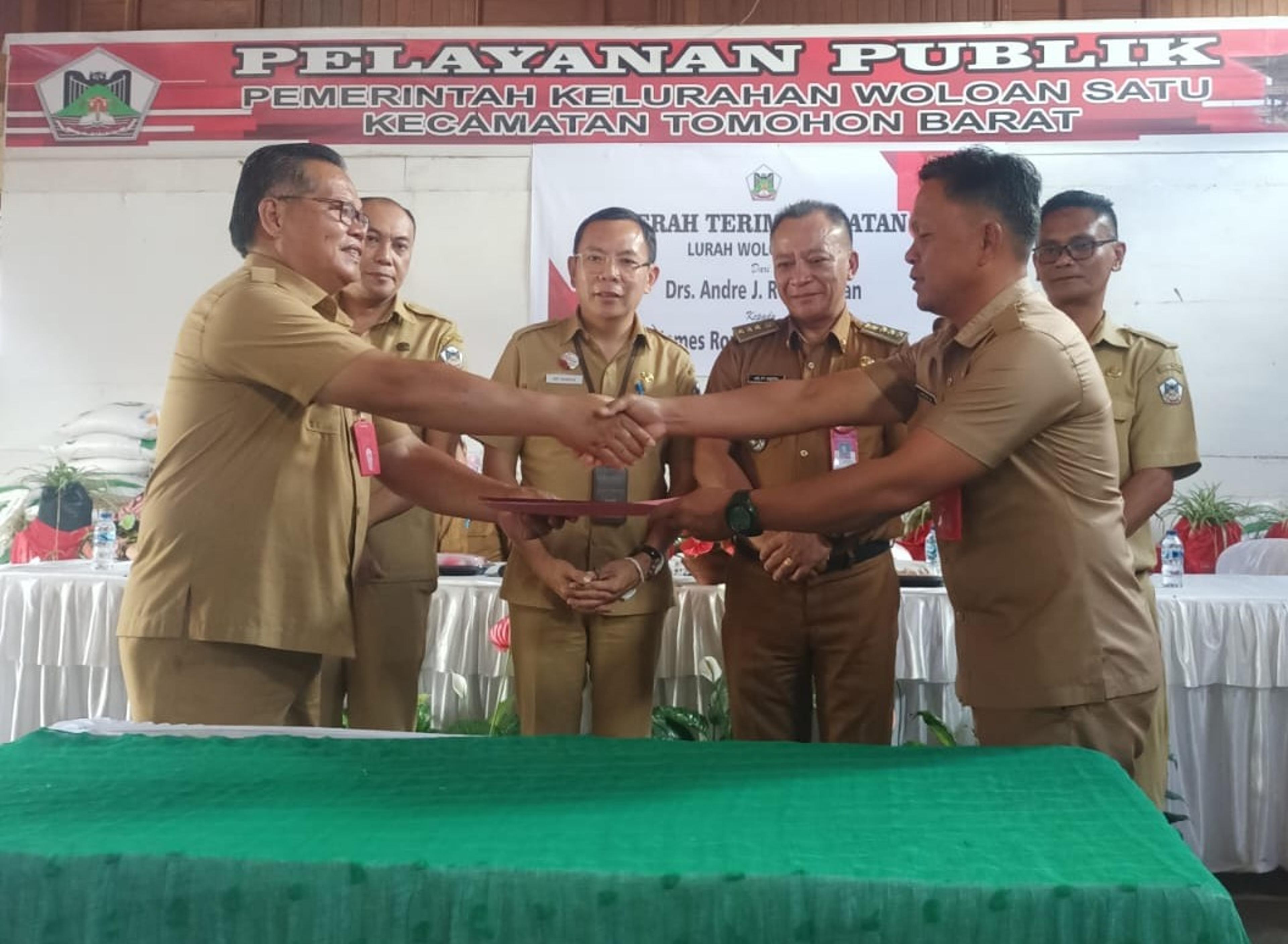 Welan Gantikan Kojongian Jabat Lurah Woloan Satu