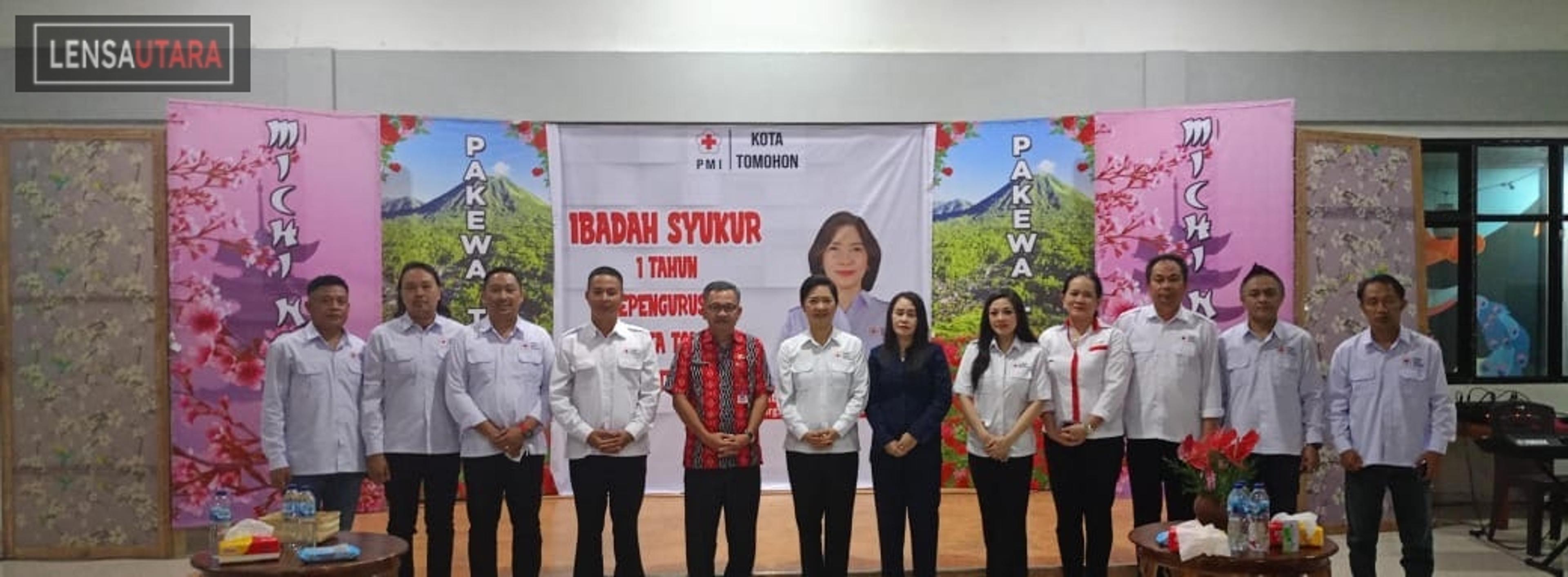Wakili Walikota, Royke Roeroe Hadiri Ibadah Syukur Kepegurusan PMI Tomohon