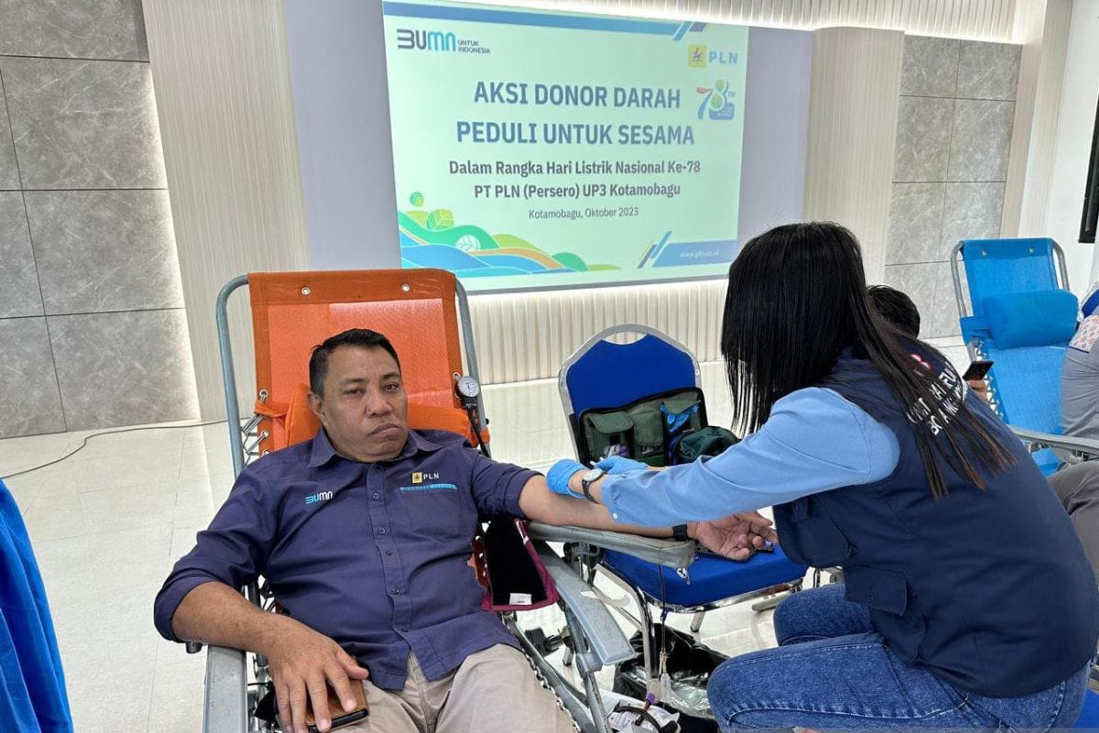 PLN Kotamobagu Gelar Aksi Donor Darah, Wujudkan Kepedulian Sesama