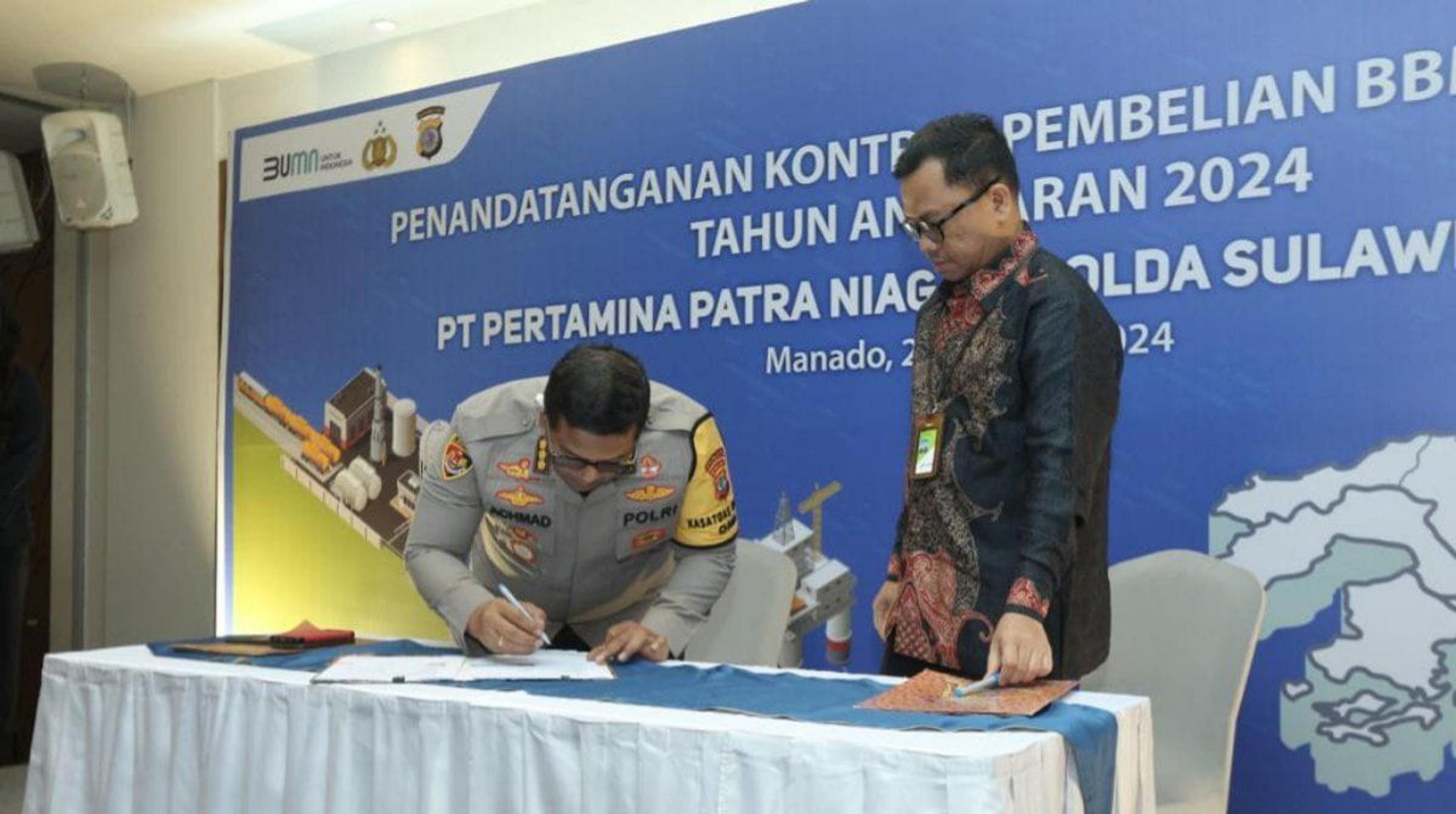 Pertamina Gandeng Polda Sulut Penuhi Pelayanan BBM-Pelumas Jelang Pemilu