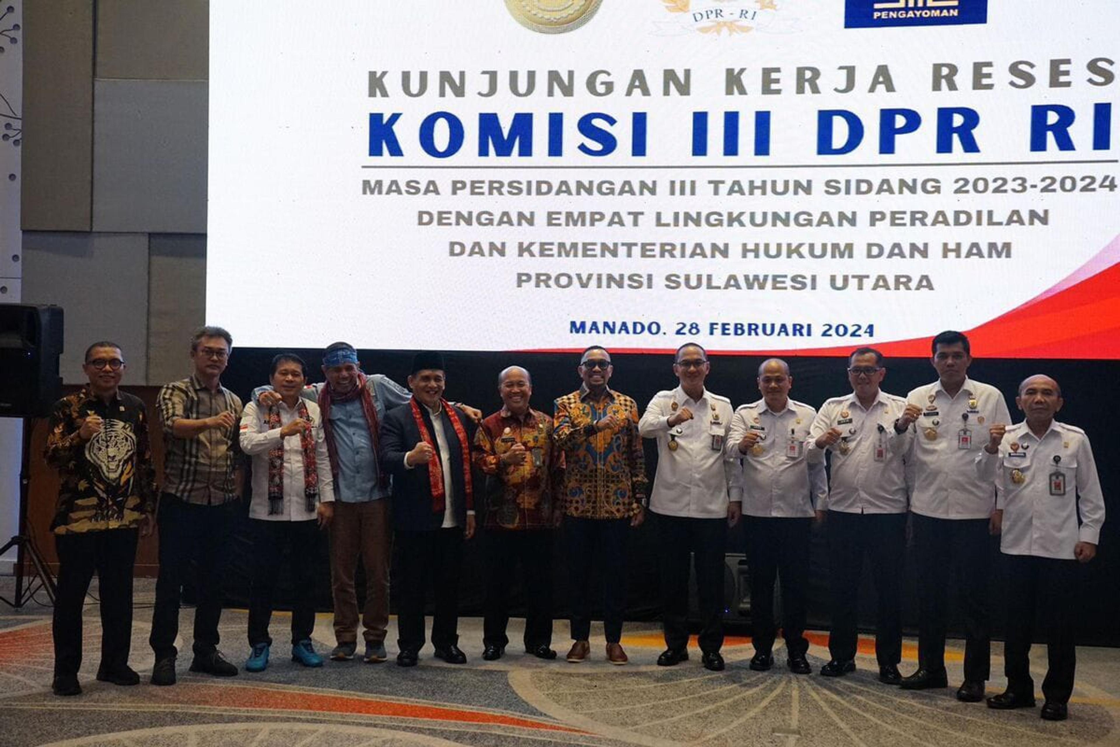 Kakanwil Paparkan Inovasi Kemenkumham Sulut ke Komisi III DPR-RI