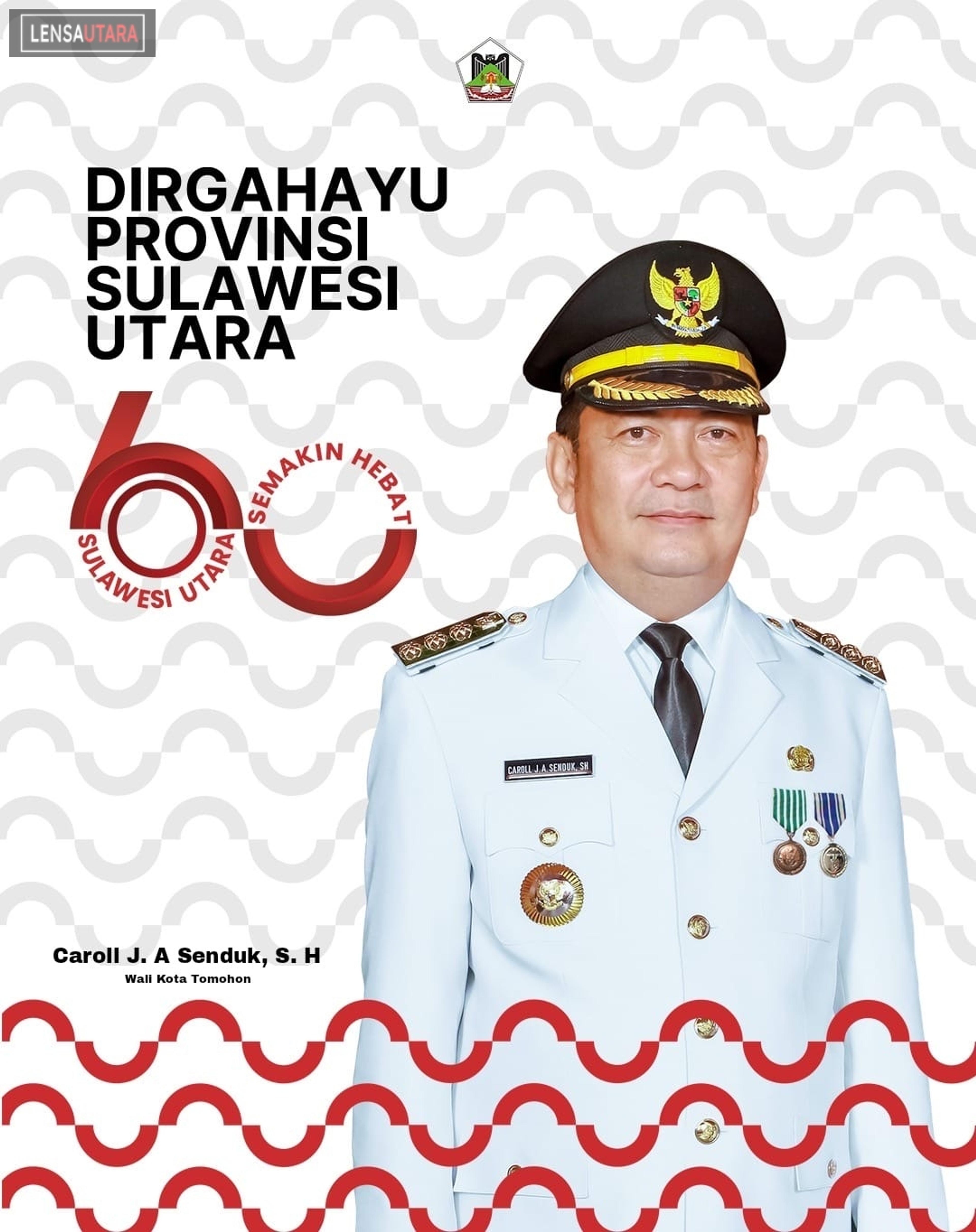 Pemkot Tomohon Sampaikan Dirgahayu Provinsi Sulut Ke-60  Tahun