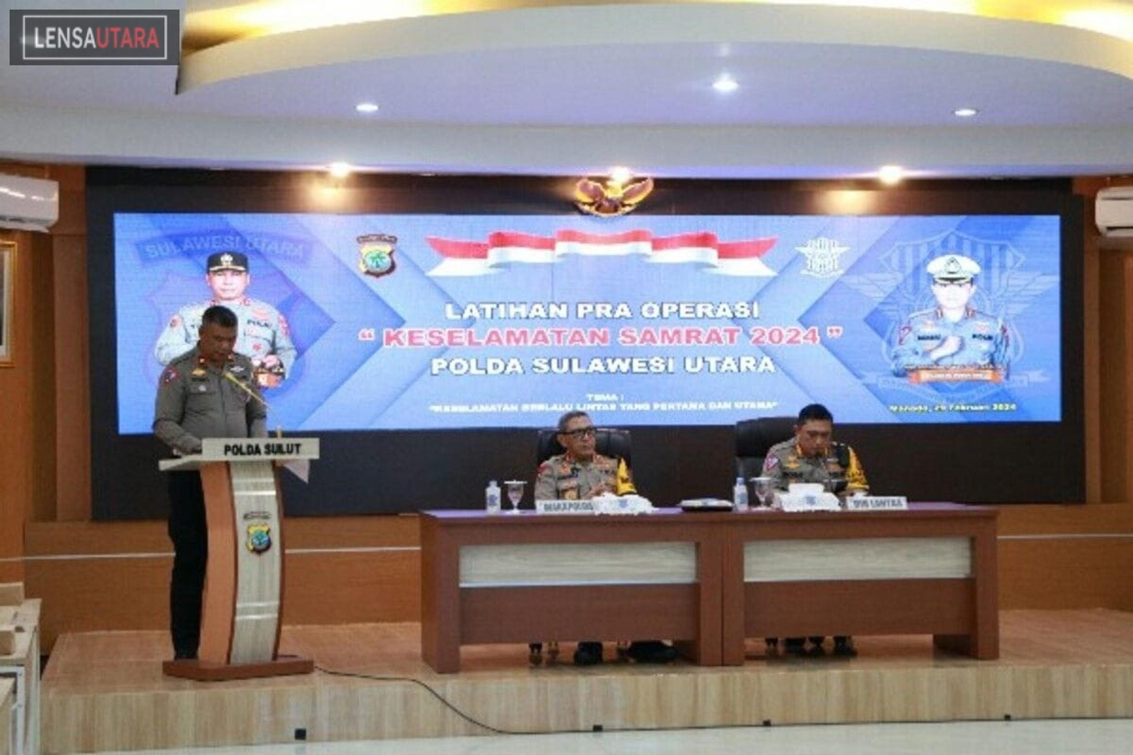 Ditlantas Polda Sulut Gelar Latihan Pra Operasi Keselamatan Samrat 2024