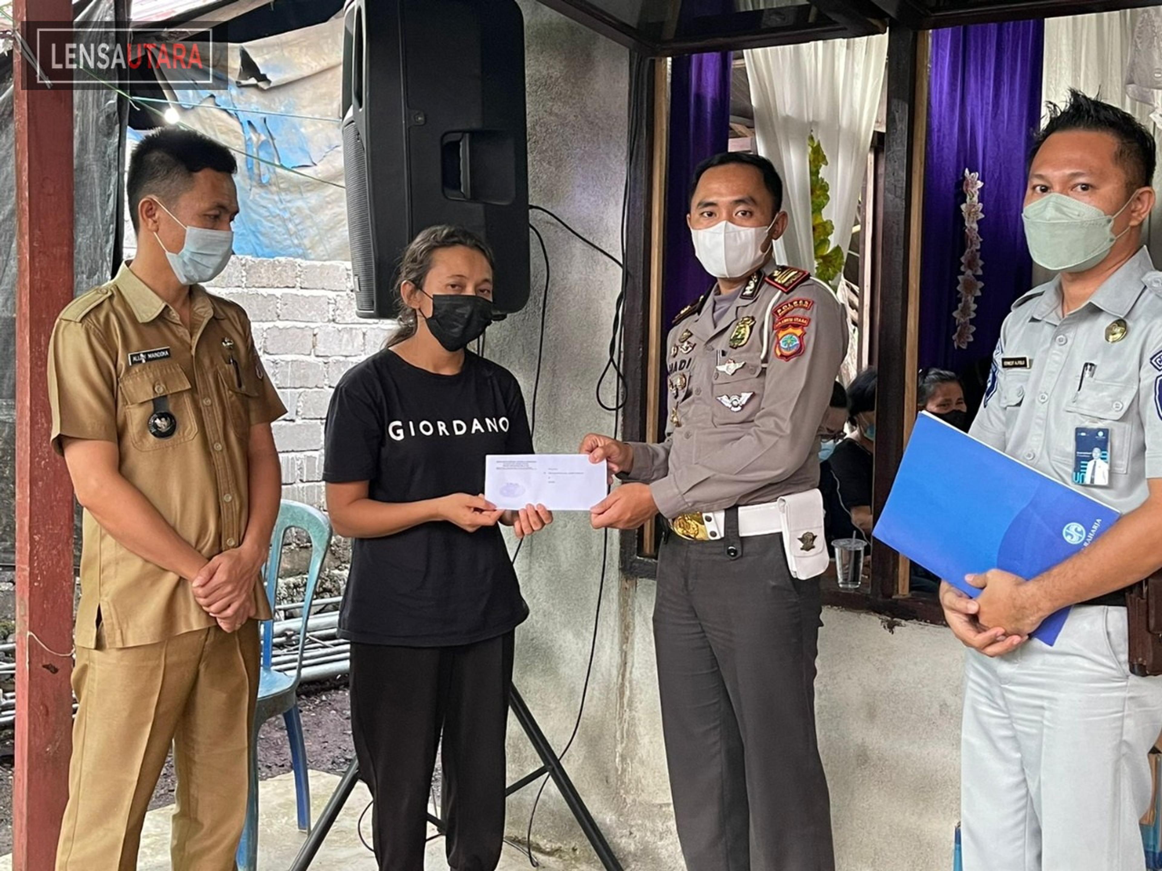 Polres Minsel Serahkan Santunan Korban Lakalantas Matani