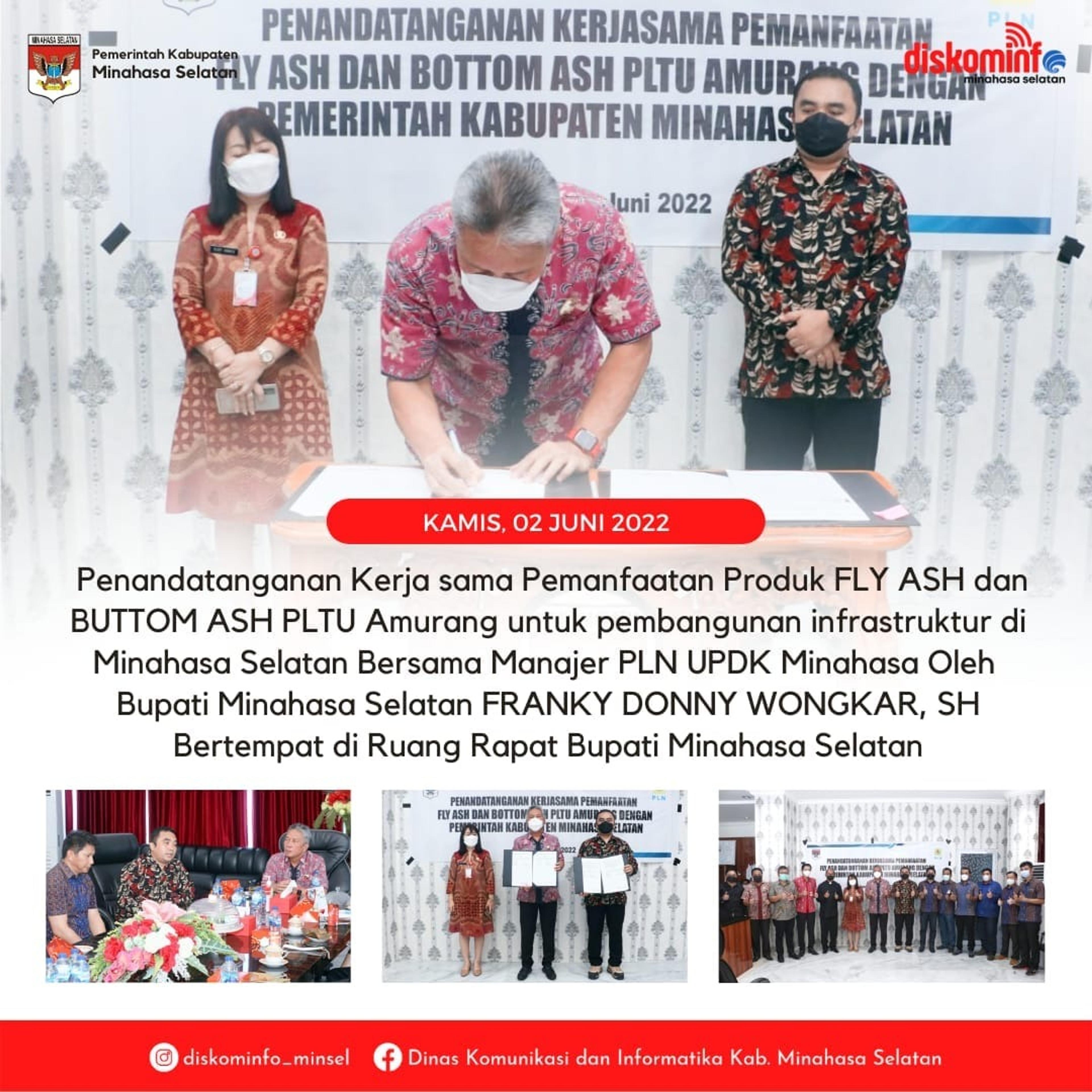 Pemkab Minsel-PT PLN UPDK Minahasa Kerjasama Pemanfaatan Limbah Batu Bara