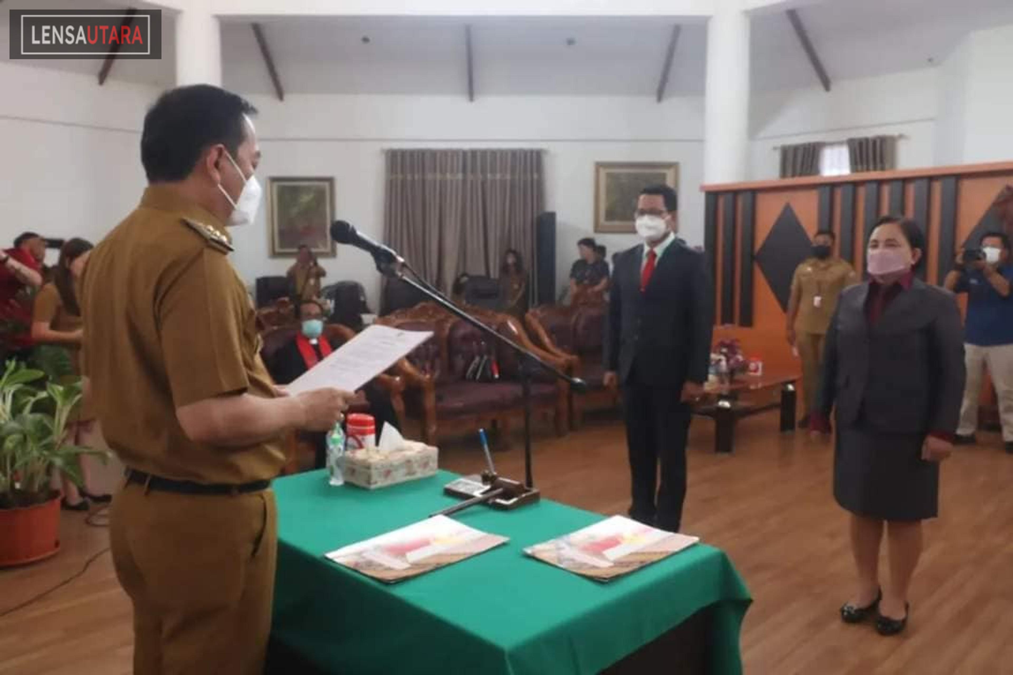 Walikota Caroll Senduk Lantik Lumopa Jadi Kadinkes dan Karinda Kadis P3A