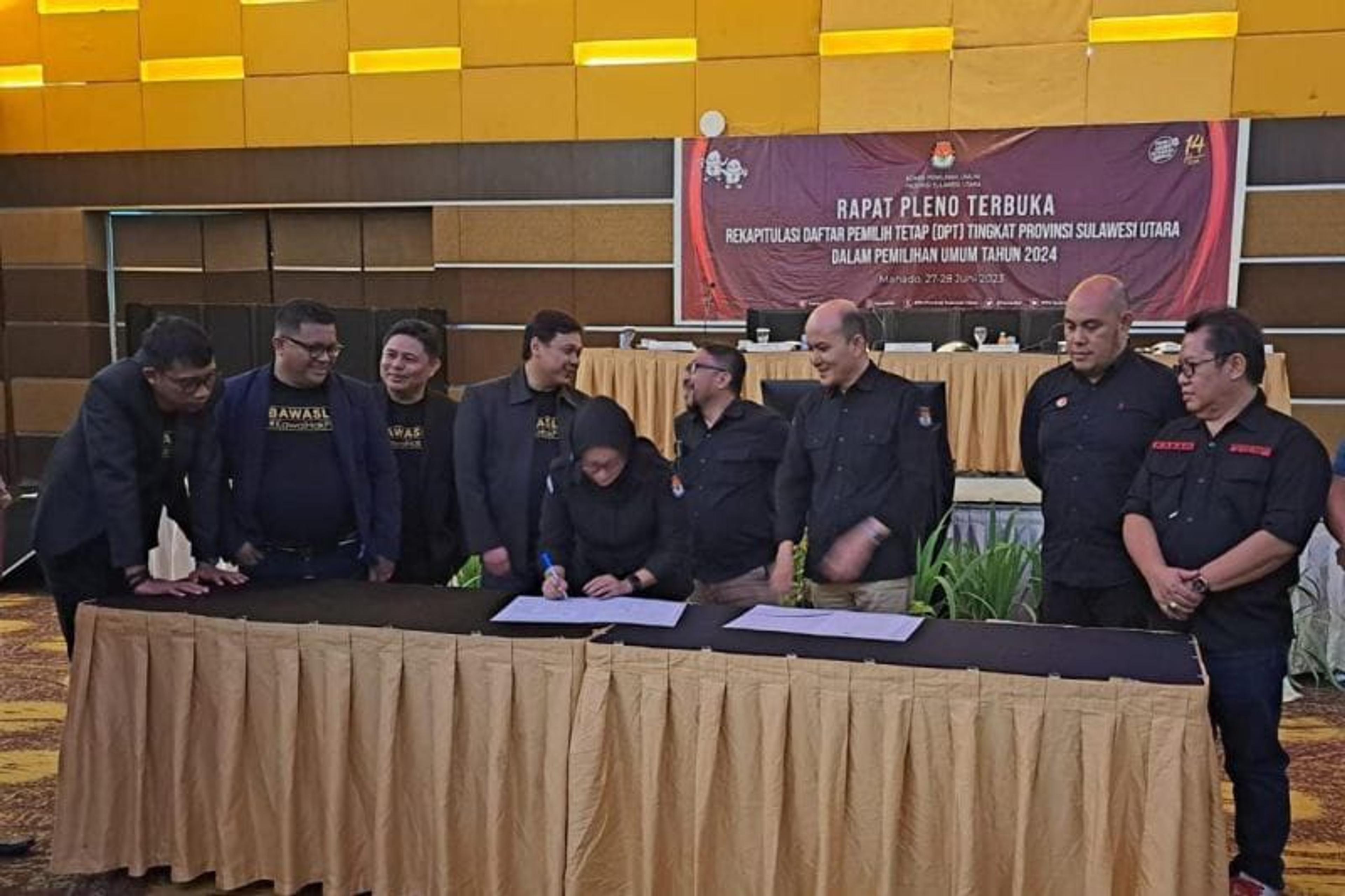KPU Sulut Tetapkan DPT Pemilu 2024 Sebanyak 1.969.603 Pemilih