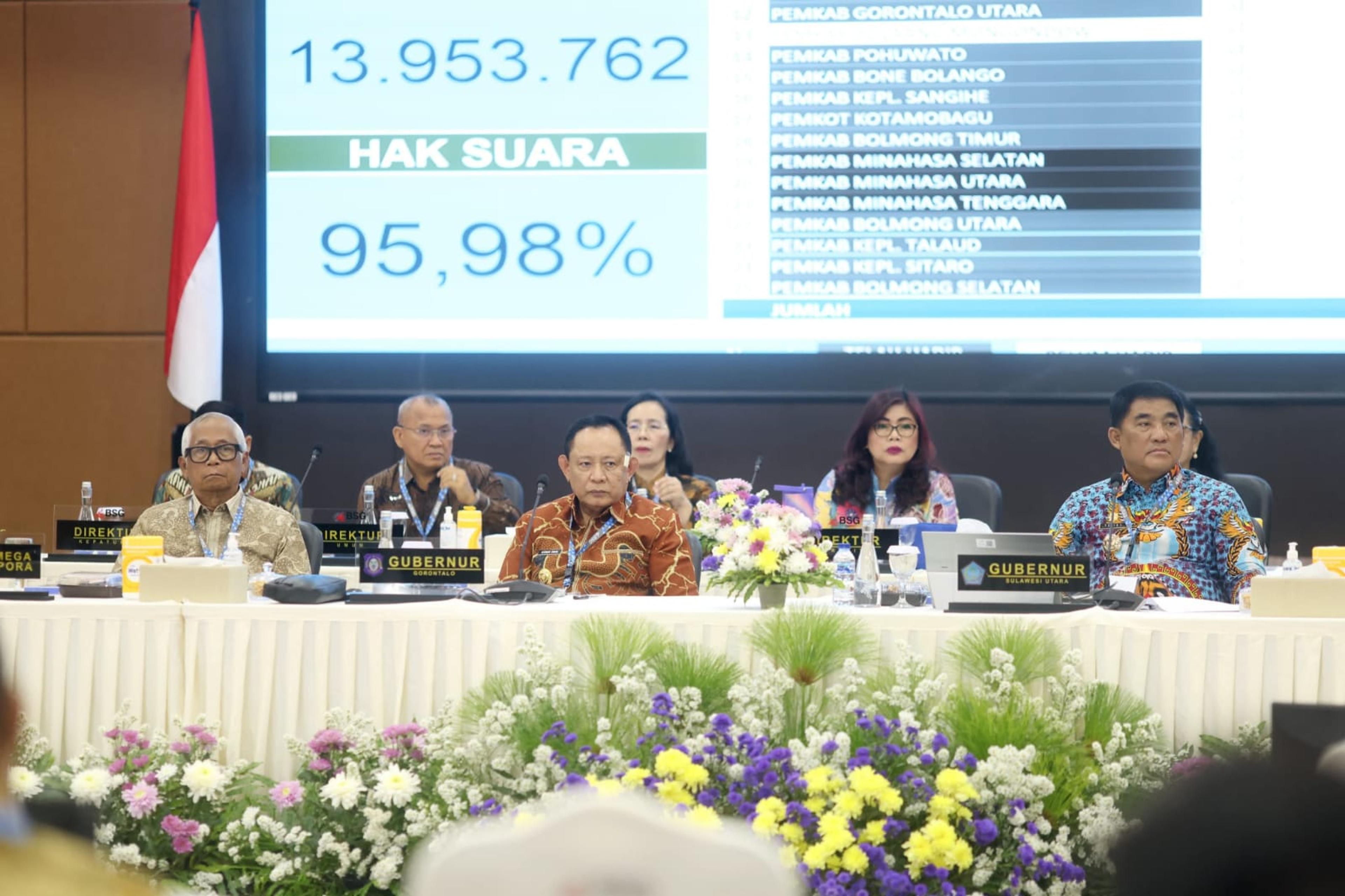 Wakil Walikota Sendy Rumajar, mewakili Walikota Tomohon menghadiri Rapat Umum Pemegang Saham Luar Biasa (RUPS LB) Bank SulutGo. (Ist)