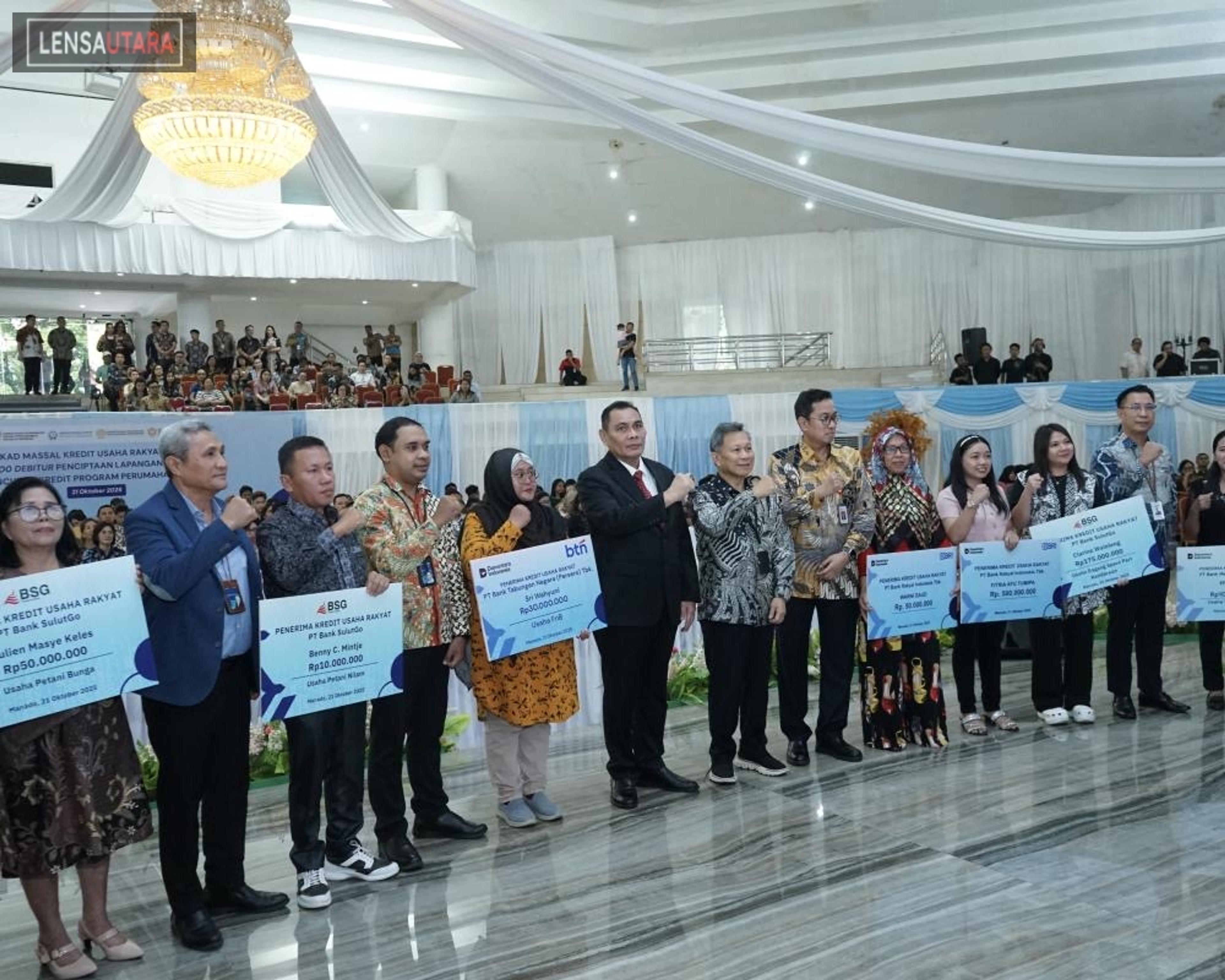 Pemprov Sulut bersama BSG Gelar Penyaluran KUR dan Luncurkan KUR KPP di Manado