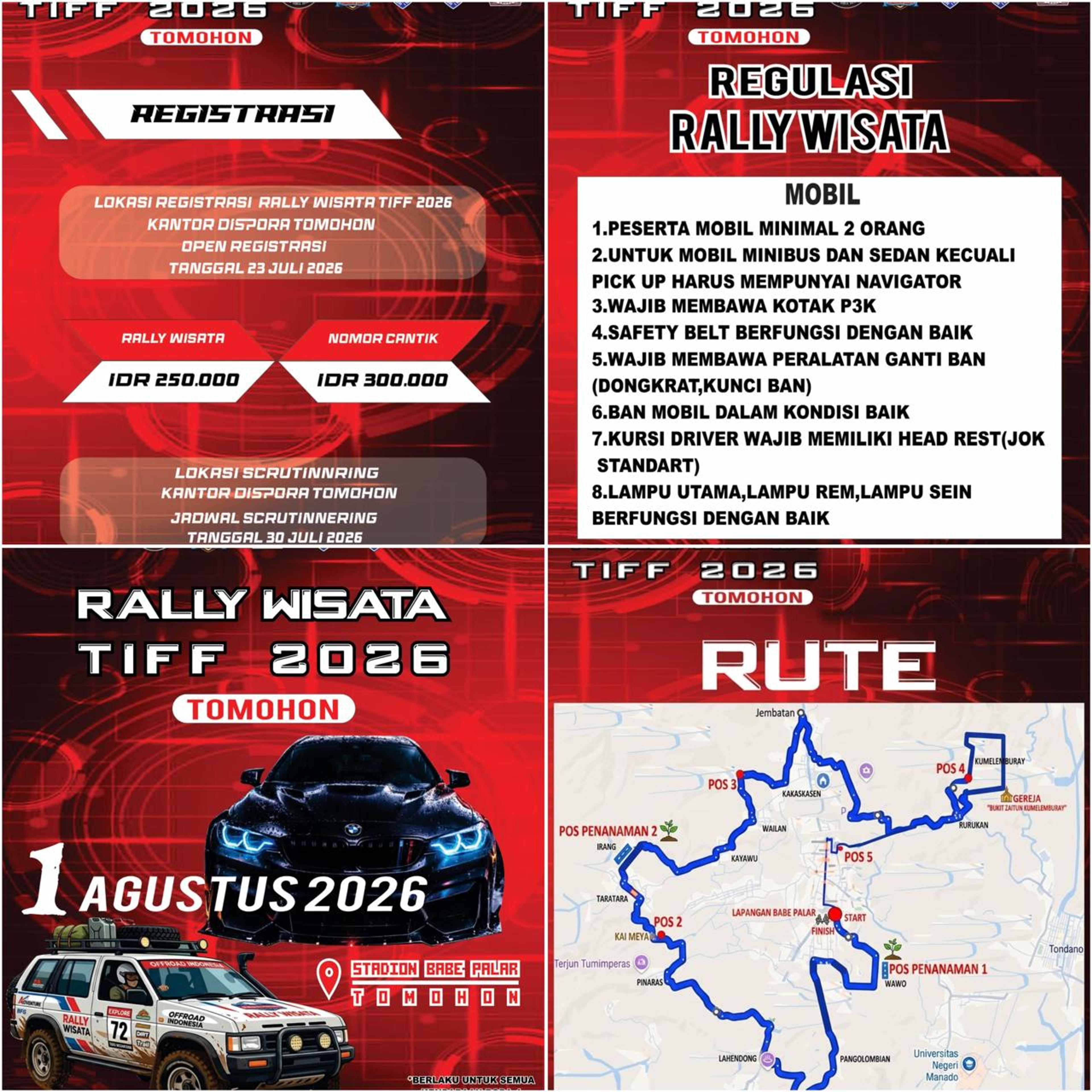 Jelajahi Keindahan Kota Tomohon Sambil Dukung Penghijauan, Rally Wisata TIFF 2026 Siap Digelar