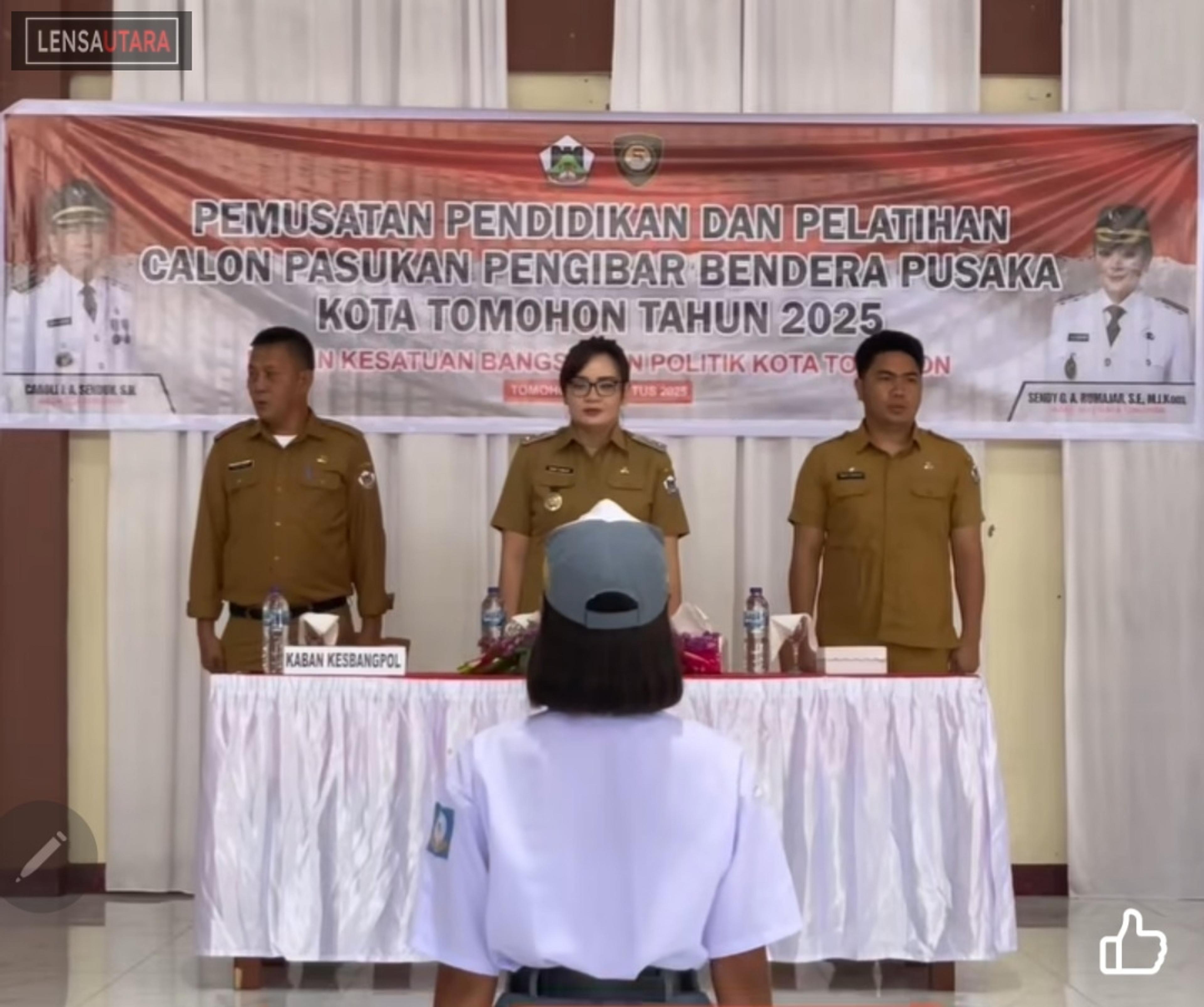 Pusdiklat Calon Paskibra Kota Tomohon Dibuka Wawali Sendy Rumajar, Diikuti 60 Siswa