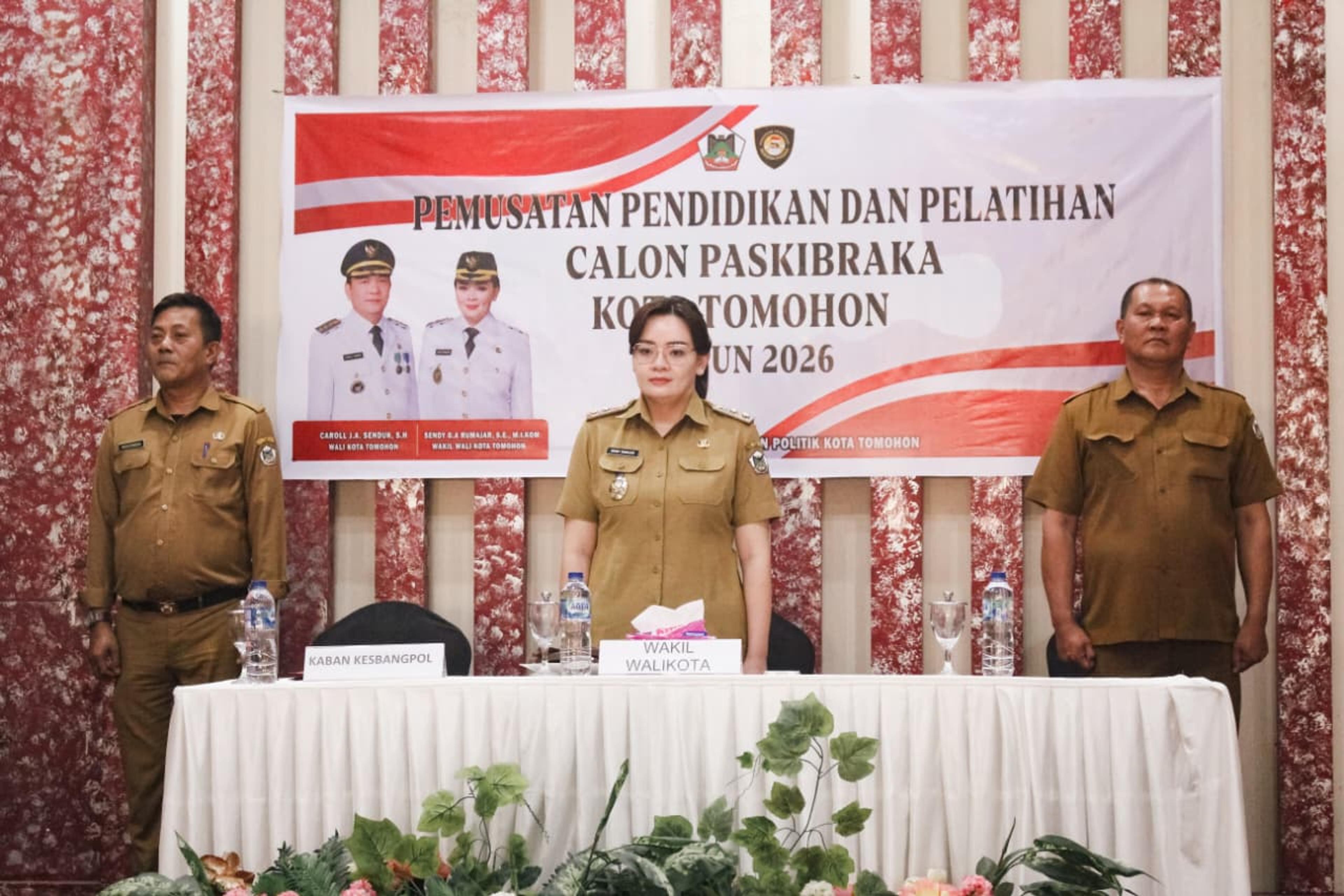 Wakil Wali Kota Tomohon, Sendy G.A. Rumajar membuka kegiatan yang merupakan bagian dari pemusatan pendidikan dan pelatihan bagi calon Paskibraka. (Ist)