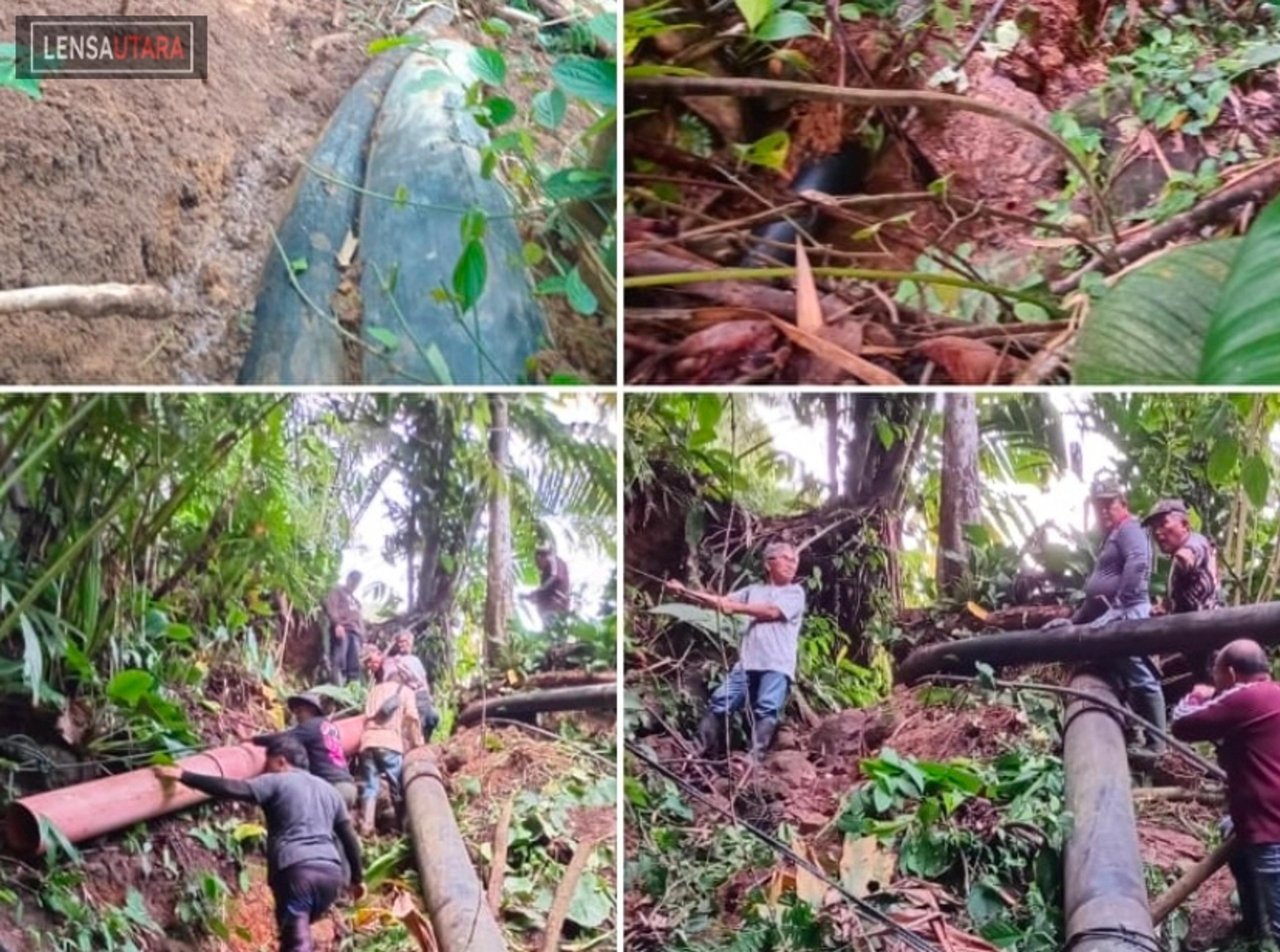Kerja Siang dan Malam, PDAM Tomohon Kebut Perbaikan Pipa di Hutan Mahlimbukar
